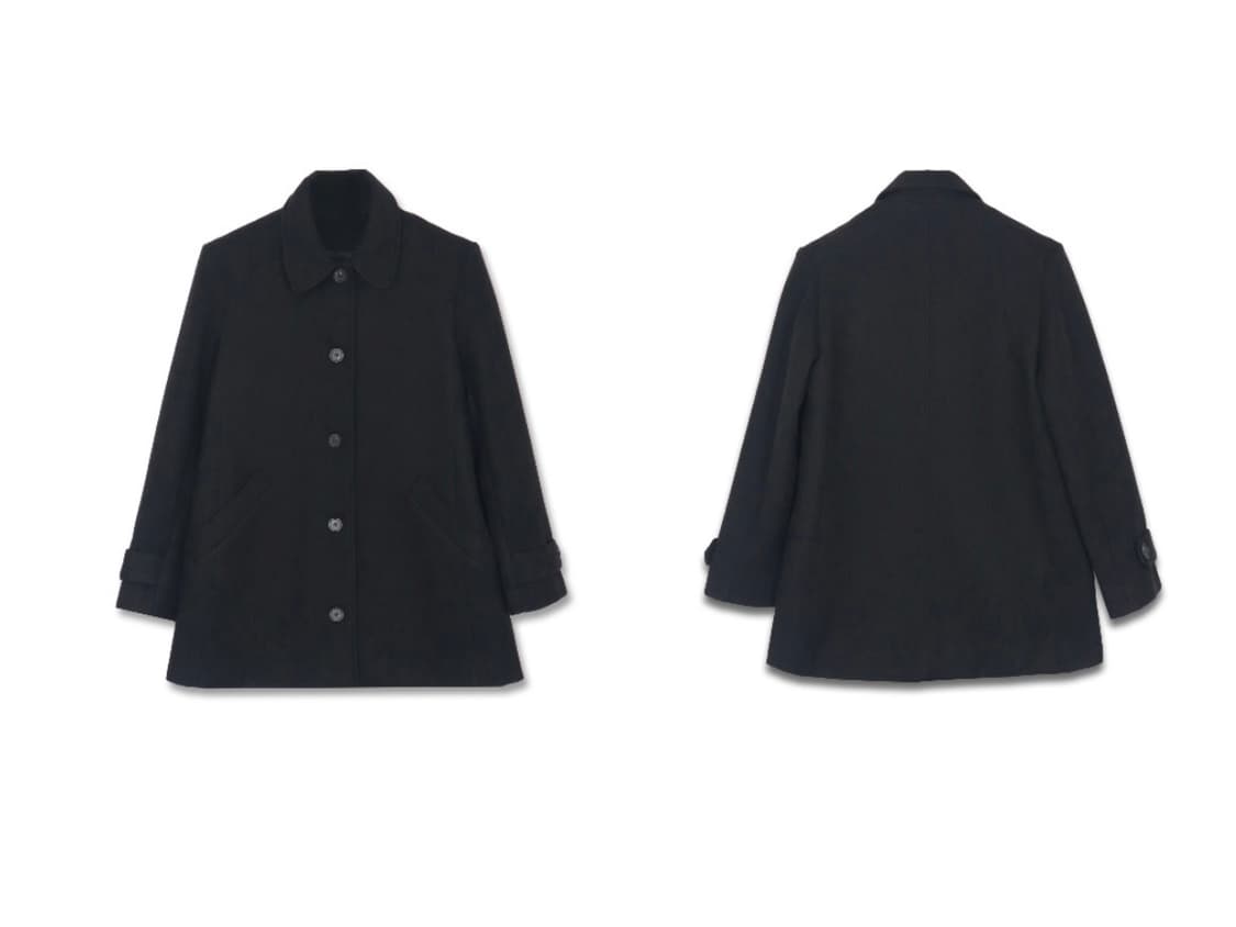 (새상품) 라운드카라 블랙 코트 상품이미지8