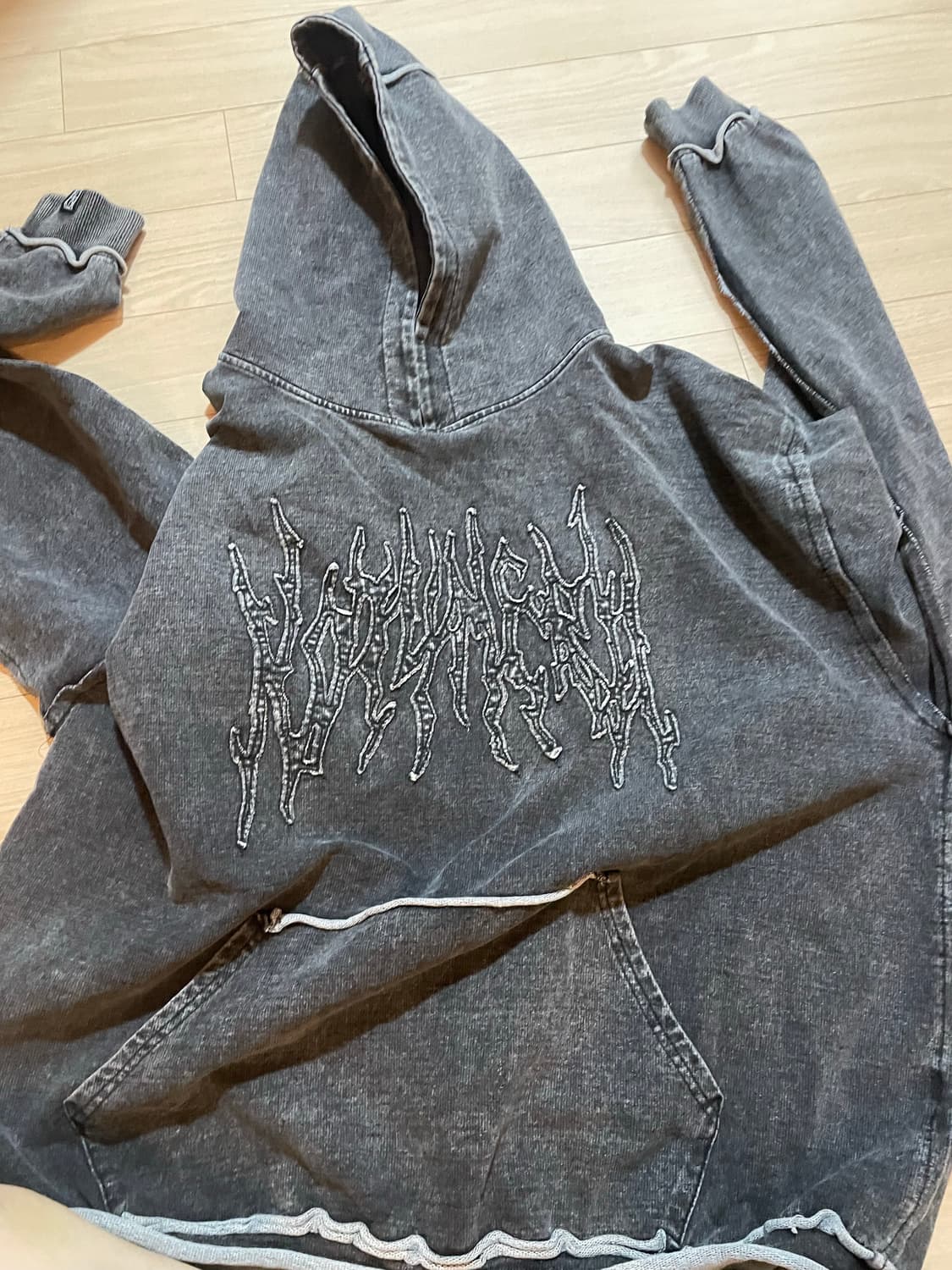 낫포너드 데님 후드티 상품이미지3