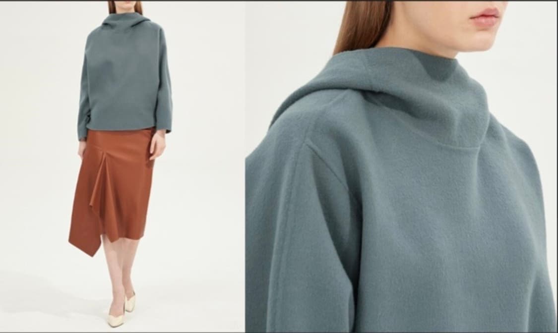 한섬 랑방콜렉션 모 100% 후드 탑 IT.1 상품이미지1