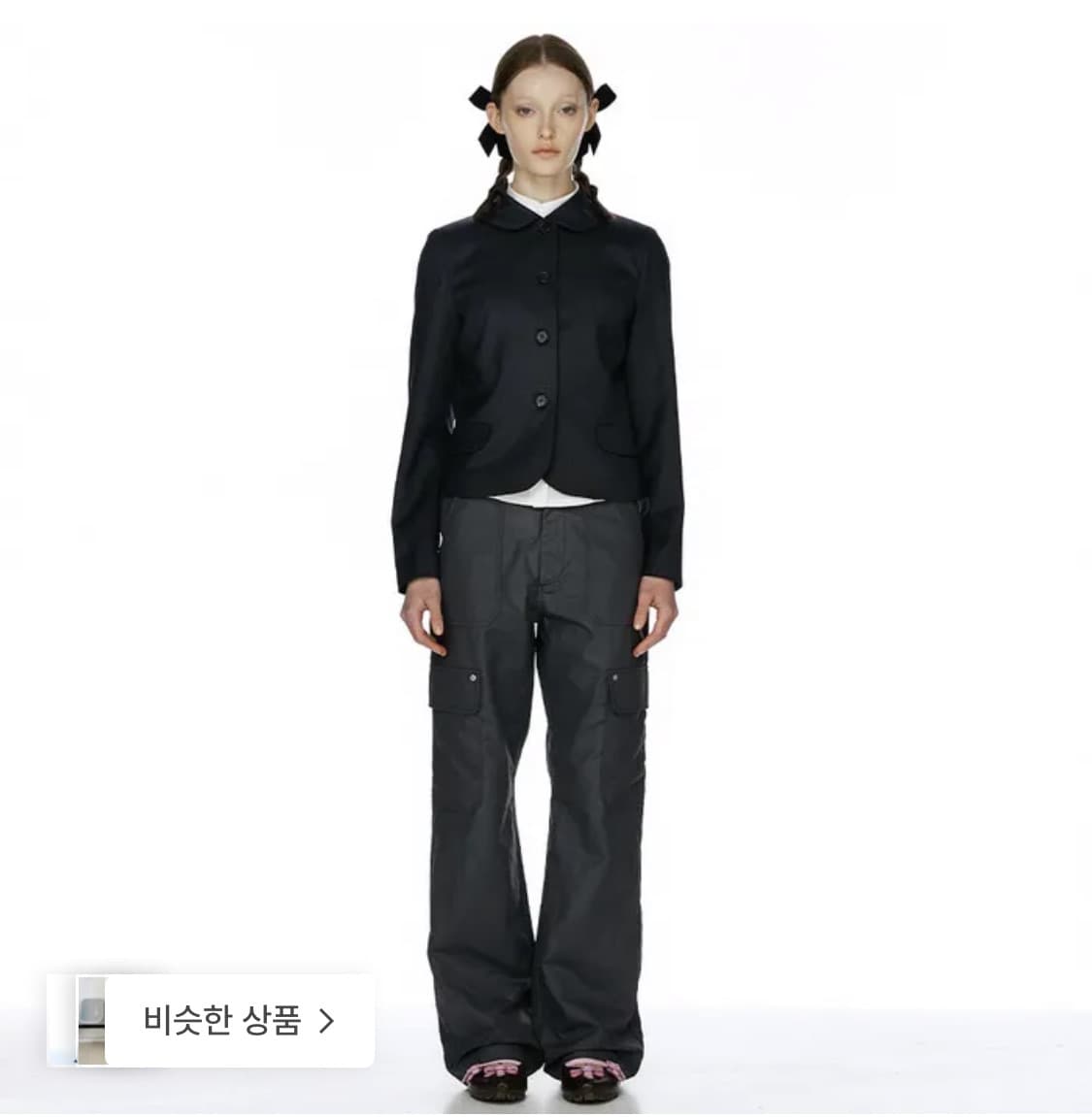 Burmula(RIVET POCKET PANTS) 차콜 S 상품이미지1