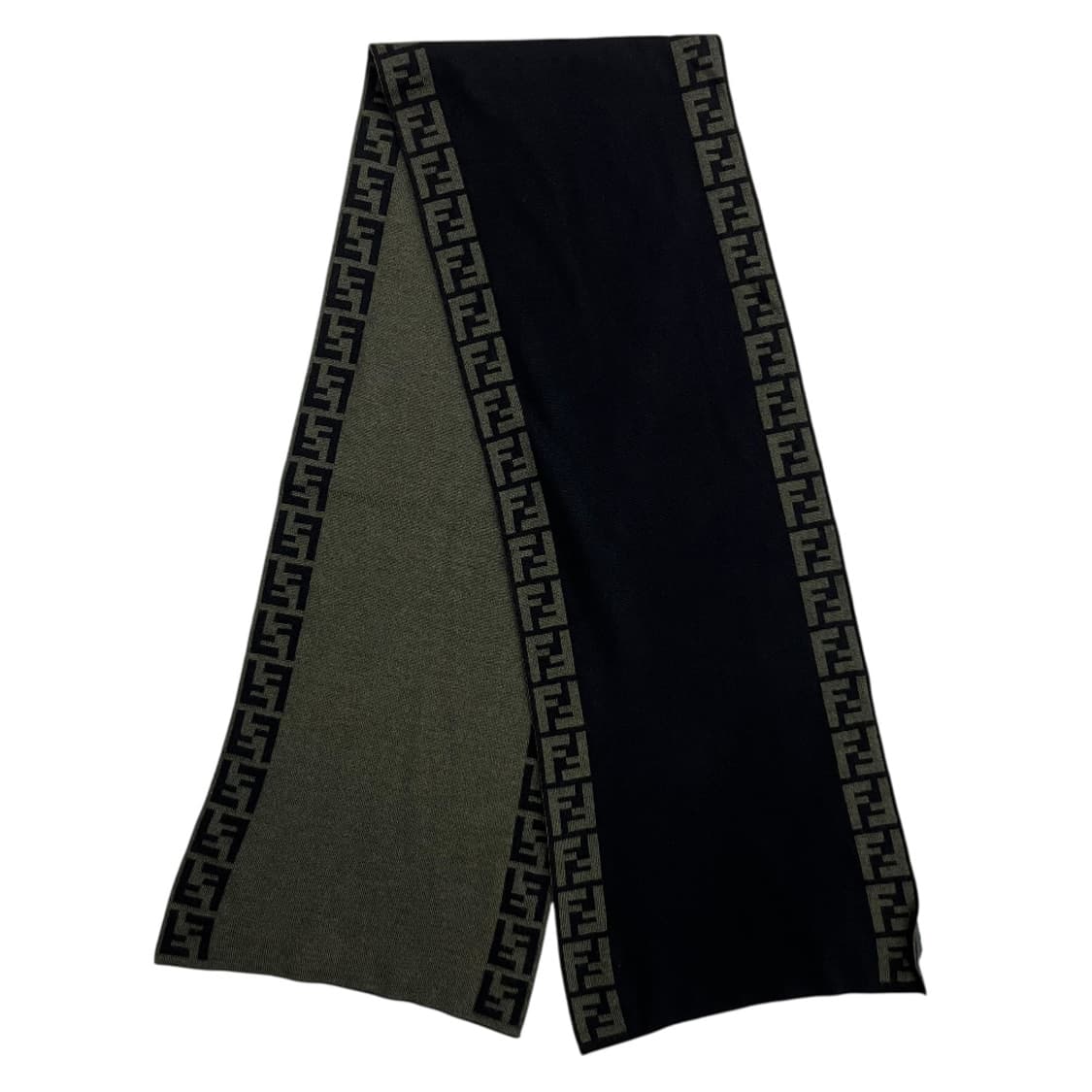 펜디 FF로고 카키배색 블랙 머플러 상품이미지4