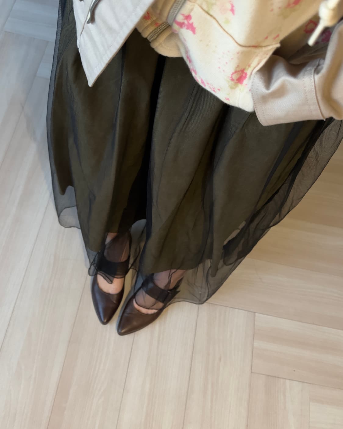 [DO DO] layered long skirt  상품이미지1