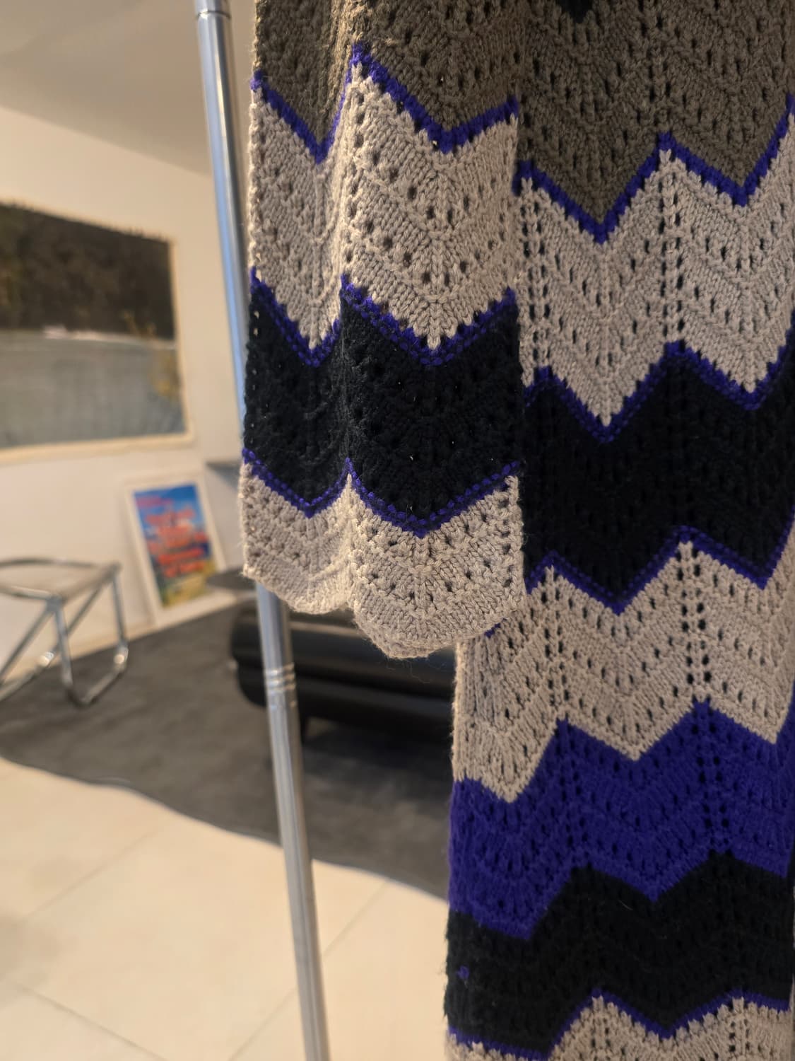 패턴 니트 원피스 상품이미지2