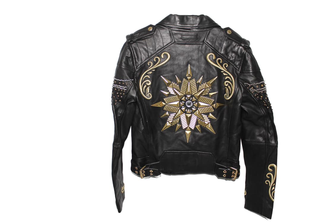 Juicy Couture 쥬시꾸뛰르 스터드 램스킨 레더 바이커자켓 상품이미지1