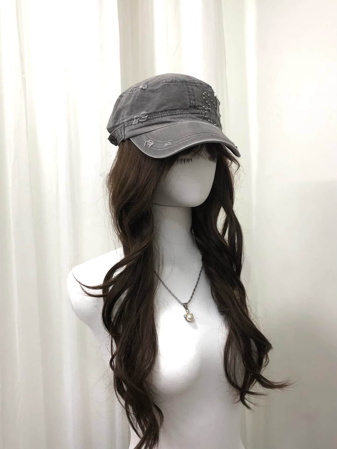 grunge graphic cross patch ball cap  상품이미지2