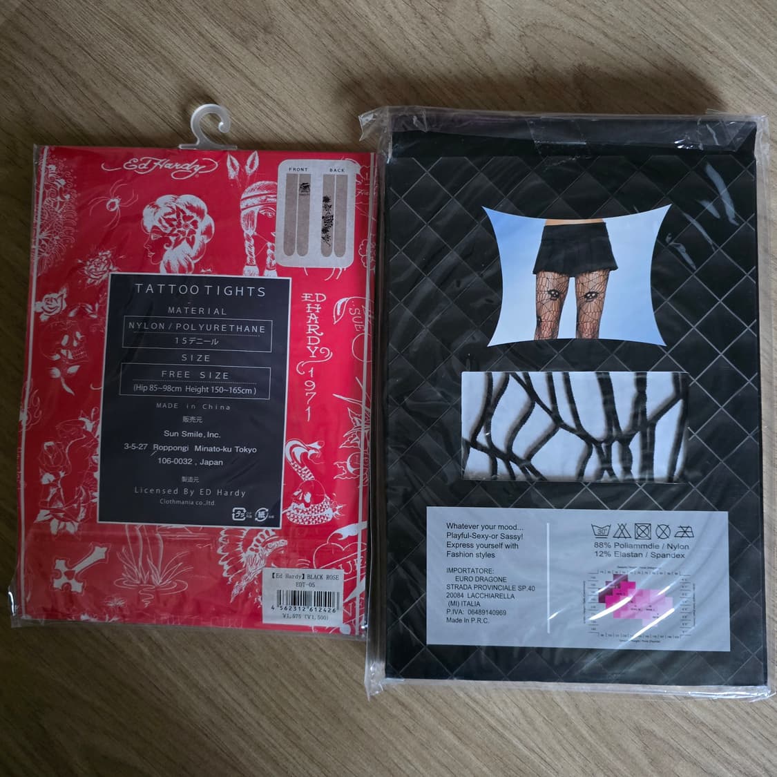 에드하디 해골스타킹 타투스타킹 망사스타킹 거미줄 지뢰계 고스로리 고스펑크 상품이미지2
