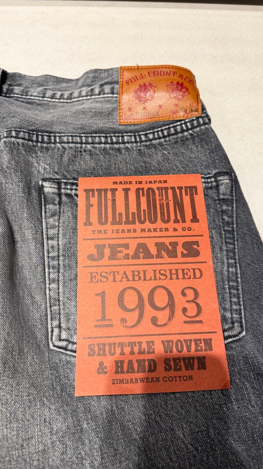 풀카운트 0105BK 다트포드 블랙 데님 36 상품이미지9