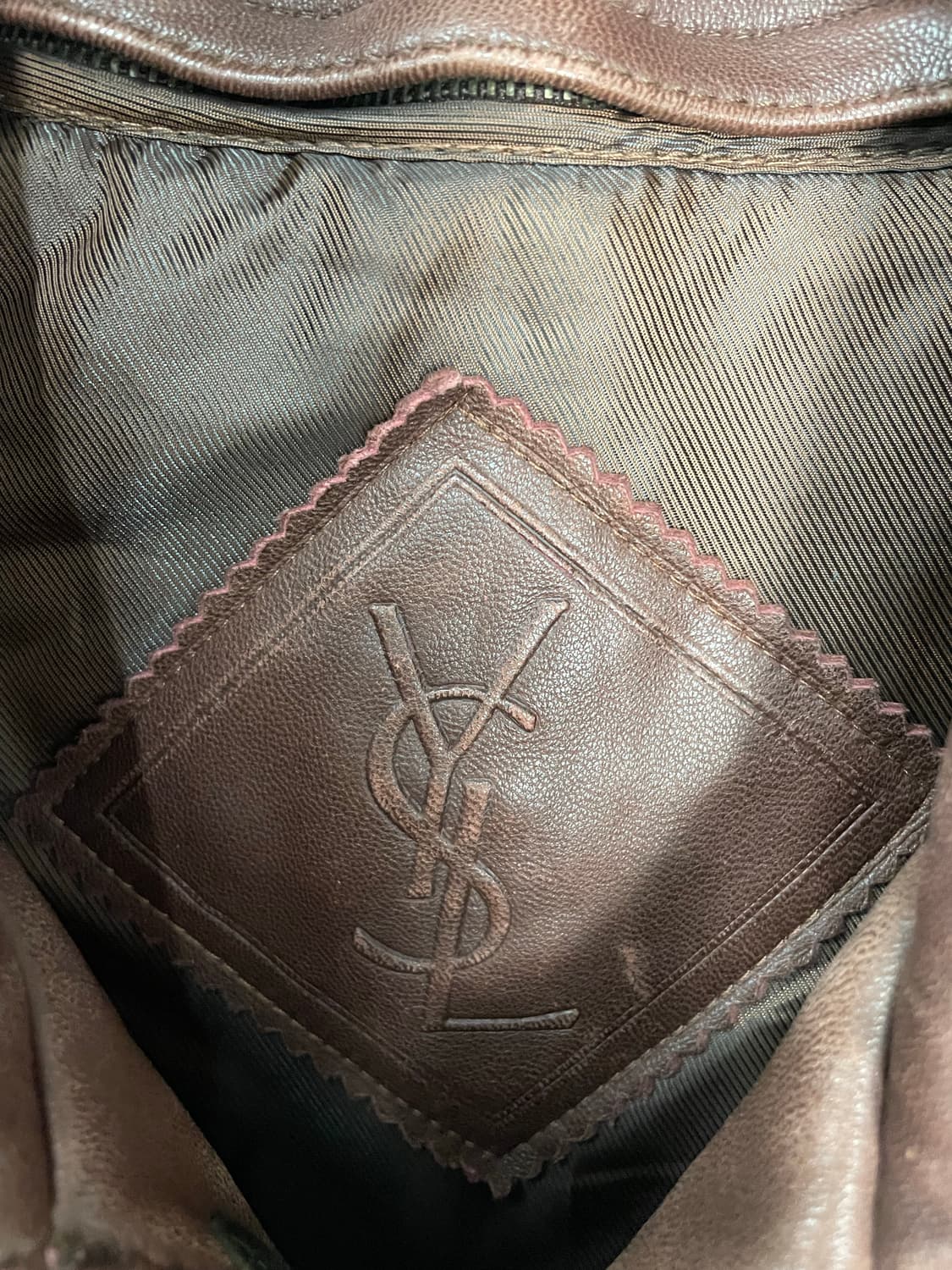 입생로랑 브라운 레더 자켓 H2341 상품이미지4