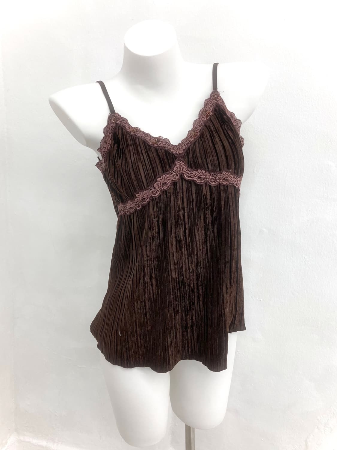 brown sleeveless 상품이미지2