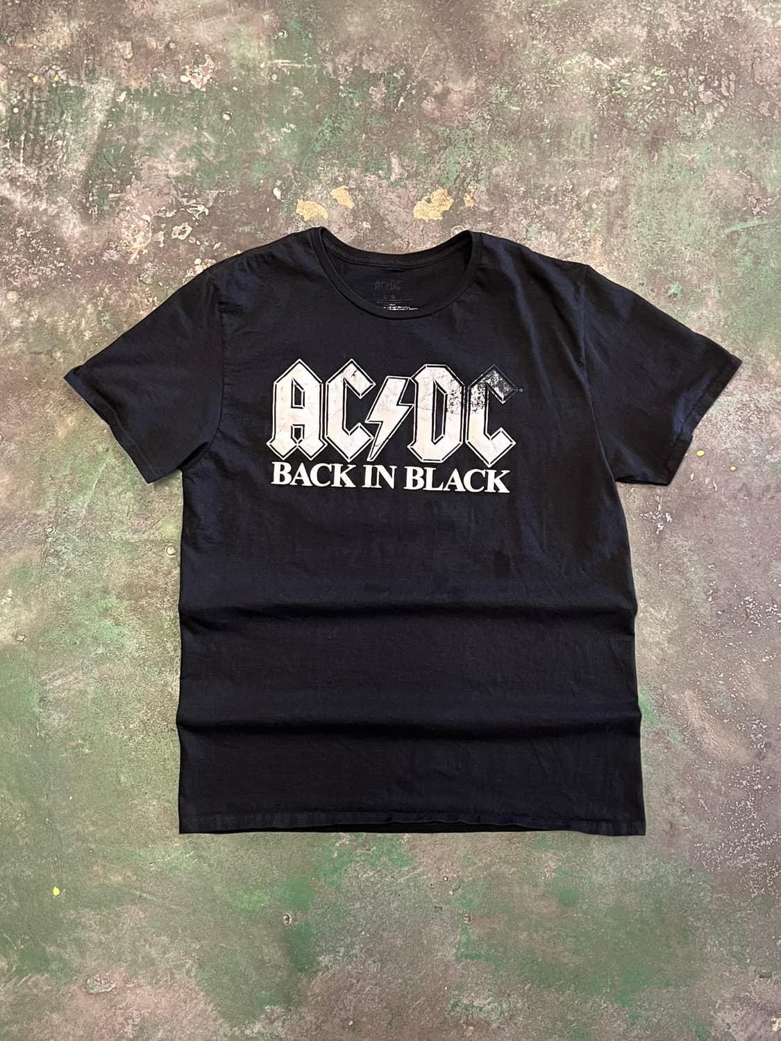 [L] ACDC Back in Black 블랙 빈티지 밴드 티셔츠 상품이미지1