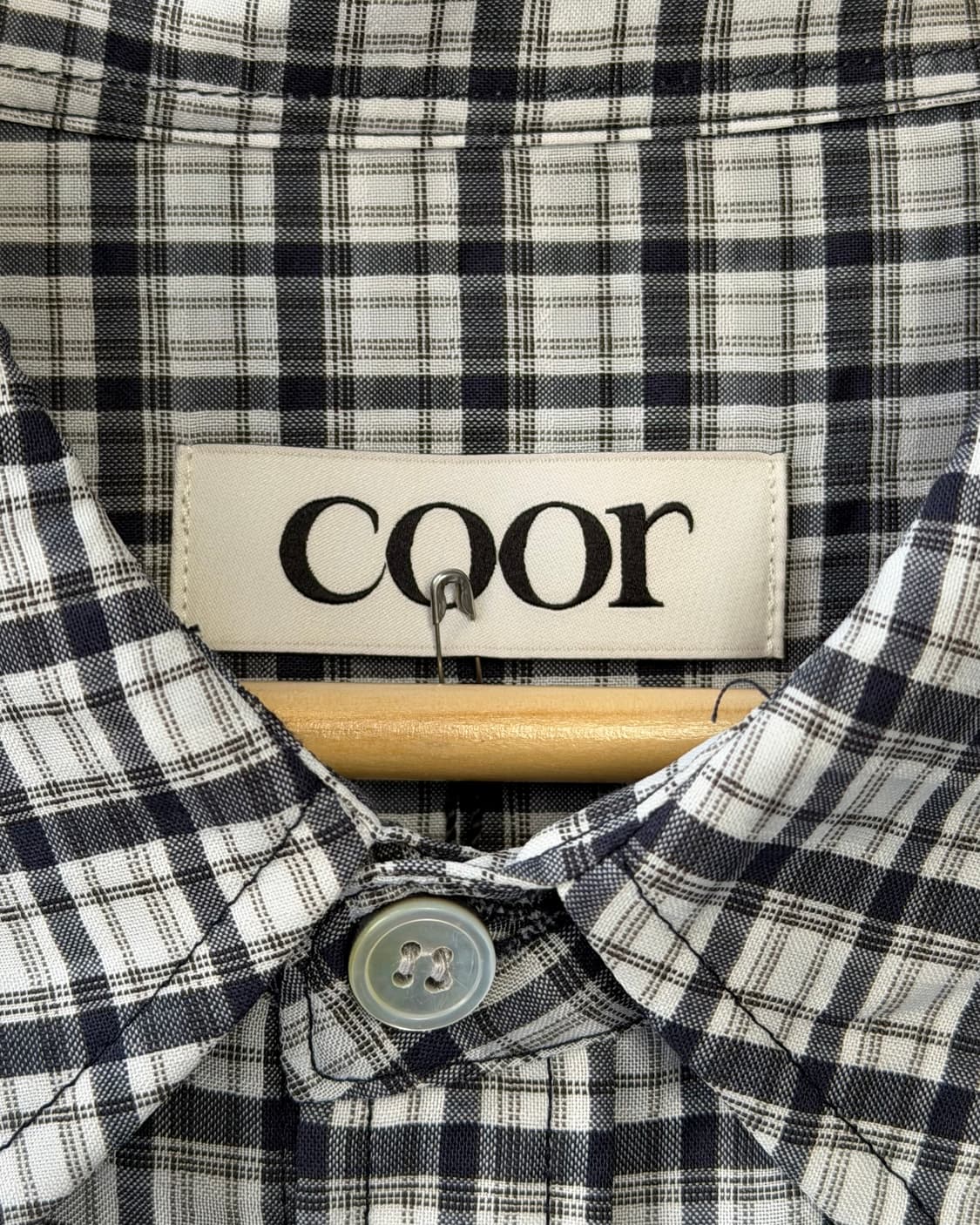 coor seersucker overfit check shirt 상품이미지7
