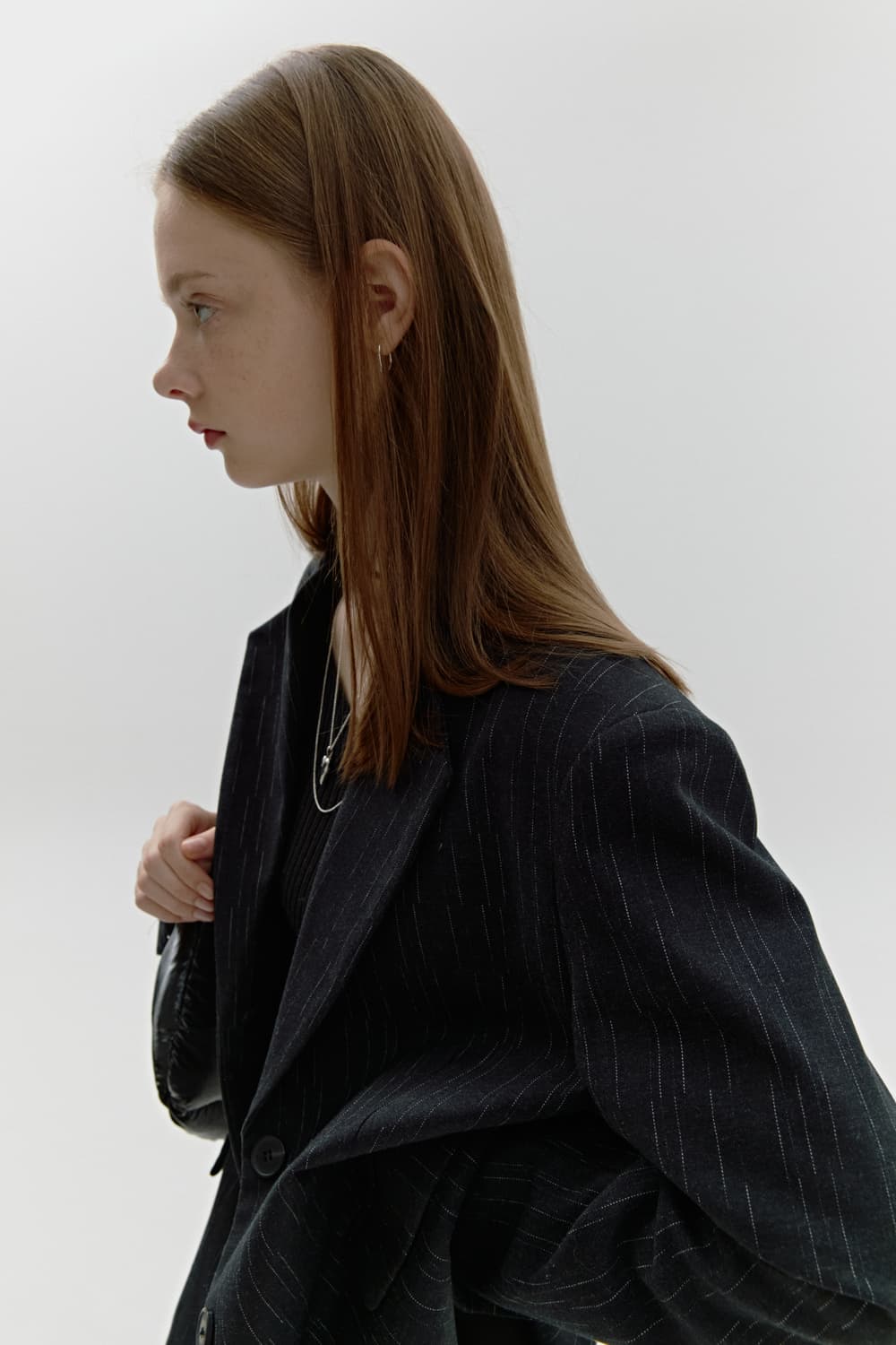 소프트서울 그레인 오버핏 자켓 다크그레이 상품이미지2