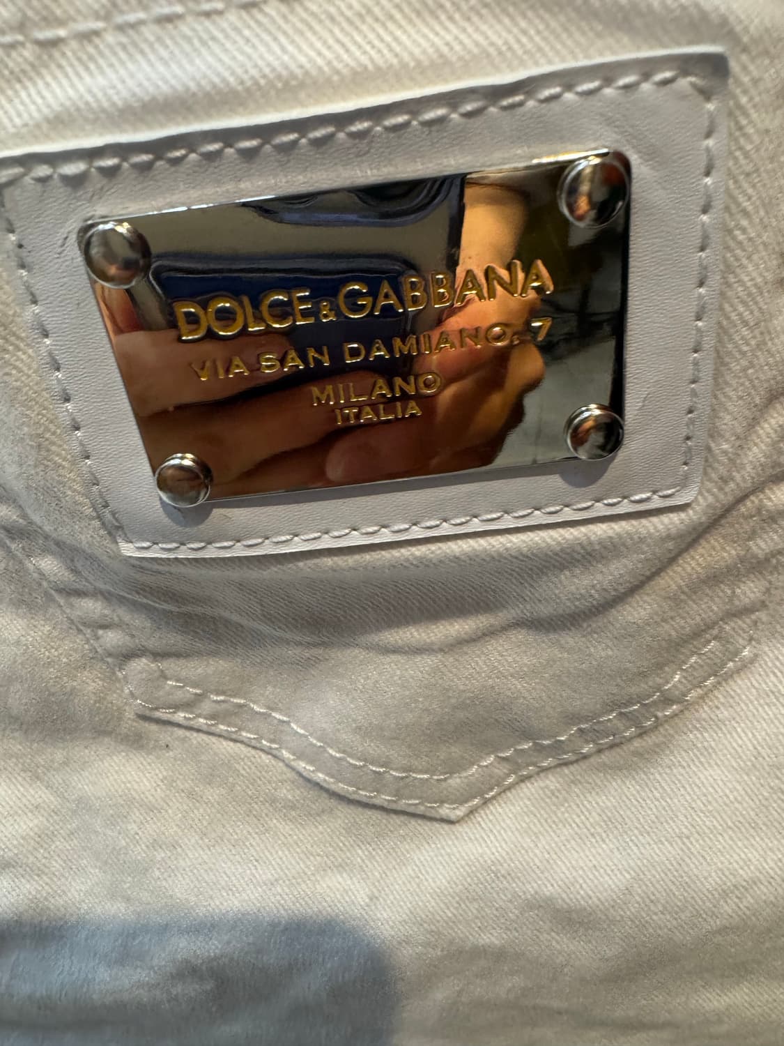 Dolce & Gabbana 돌체앤가바나 화이트 데님 미니스커트 상품이미지6