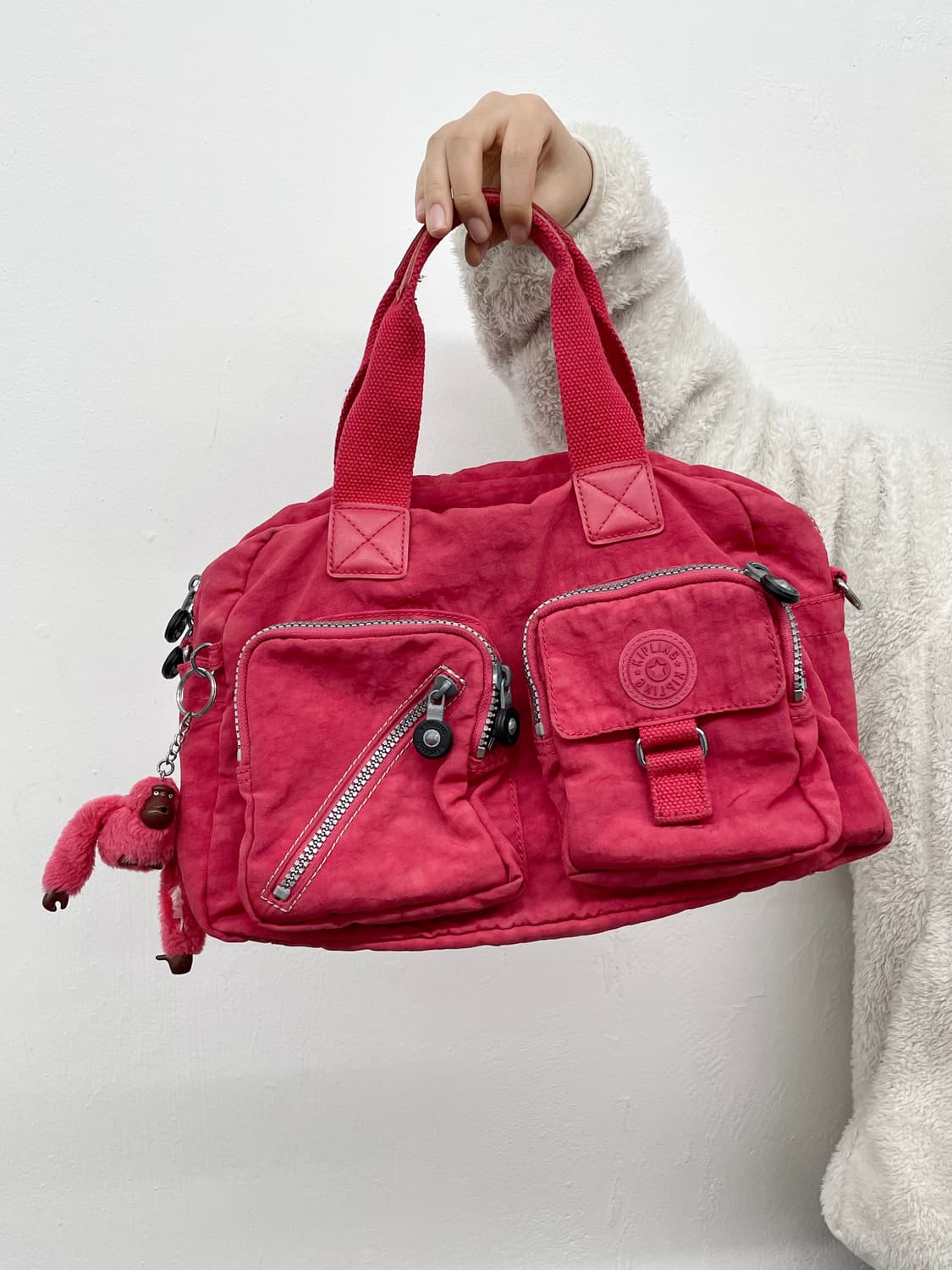 y2k 핑크 키플링 포켓백  상품이미지3