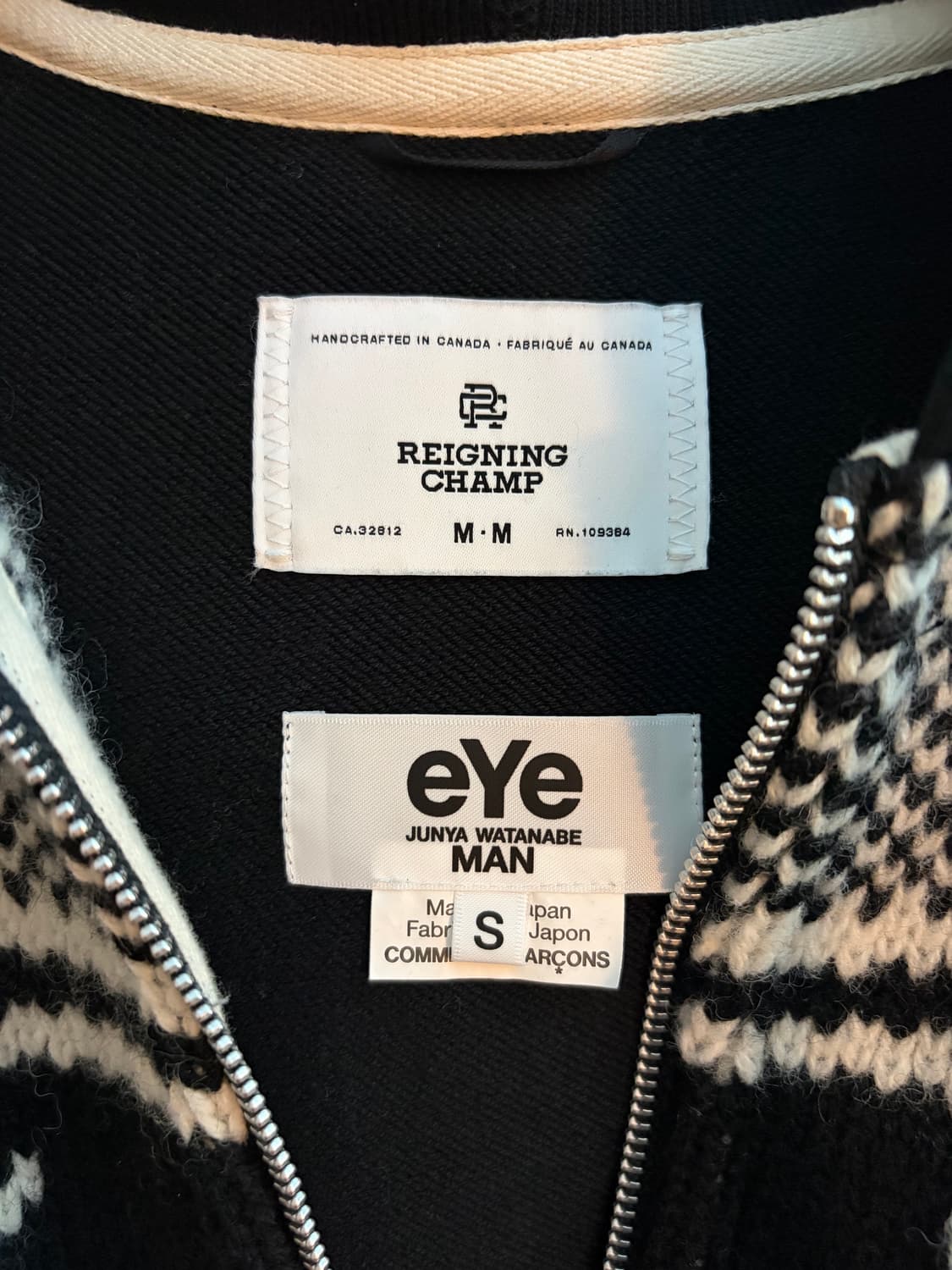 [s]준야와타나베 x reigning champ 24aw 니트집업후디 상품이미지5