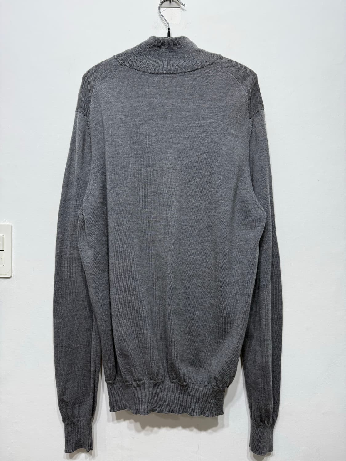 버버리 정품 반집업 메리노울 니트 하프집업 XL 상품이미지7