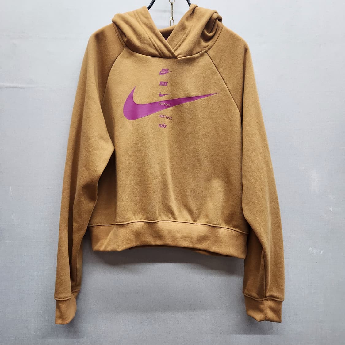 나이키 스우시 로고 크롭 오버핏 후드티 S(L) 상품이미지1