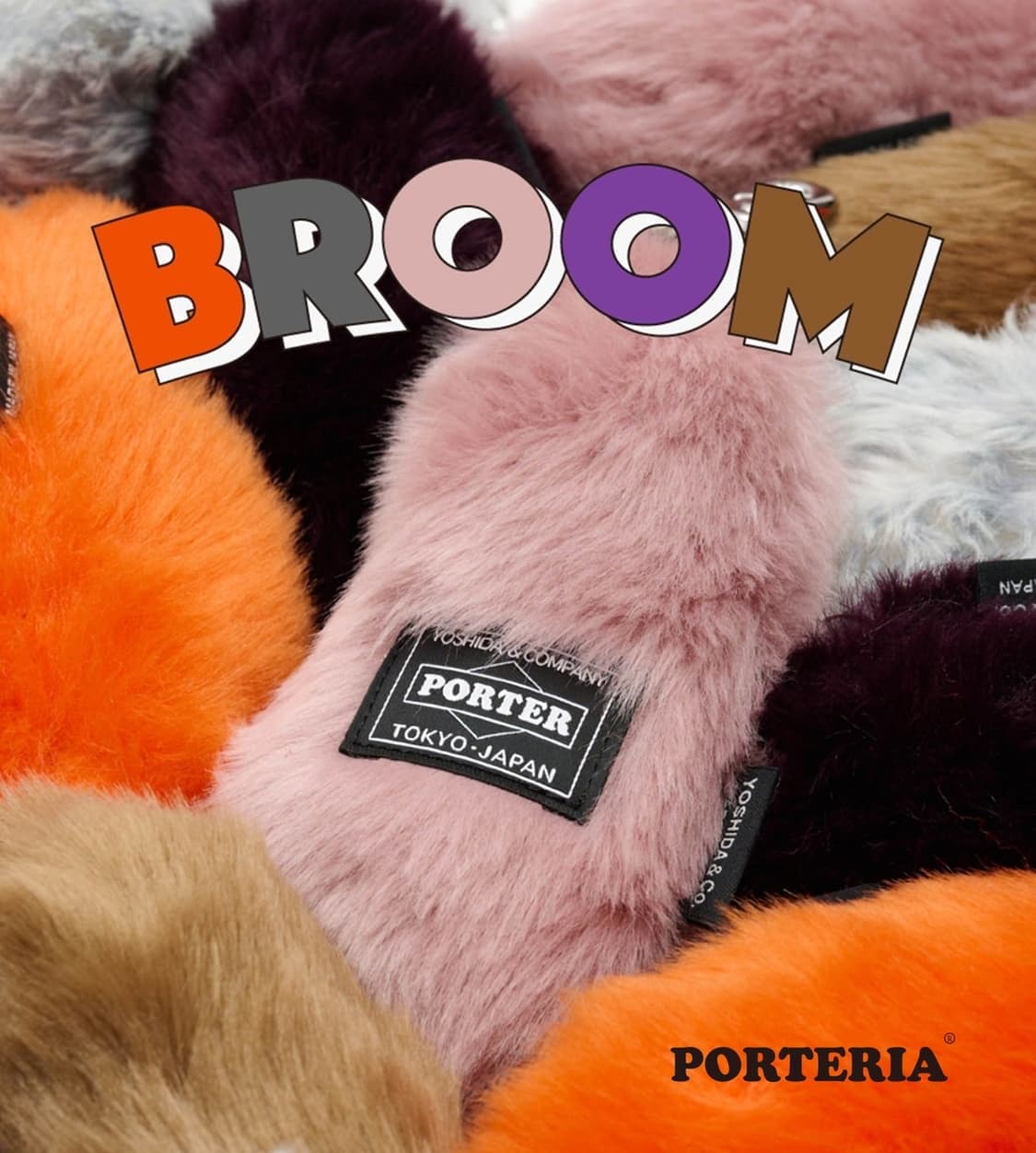 포터 broom 브룸 퍼 꼬리 키링 핑크 요시다 포터 porter 상품이미지3