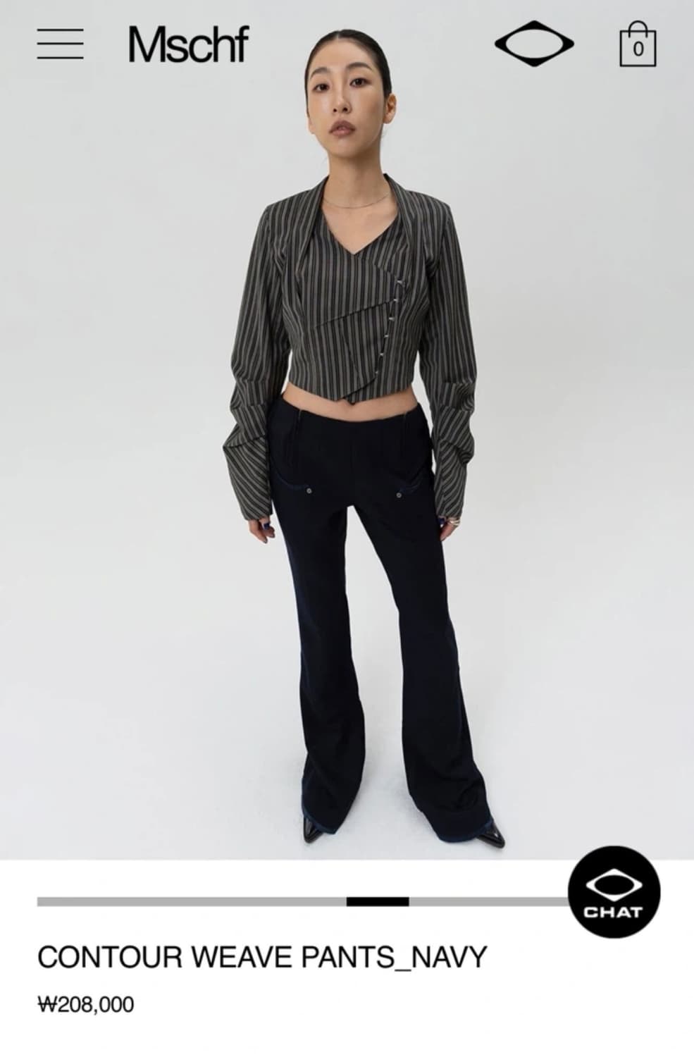 미스치프 25FW CONTOUR WEAVE PANTS_NAVY 새상품 상품이미지2