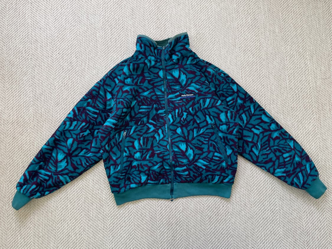 90s 헬리한센 트로피컬 패턴 리버시블 플리스 자켓 J04401 상품이미지1
