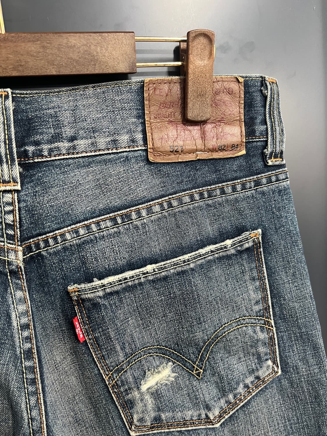 00s Levis 리바이스 521 와이드핏 데님 팬츠 상품이미지3