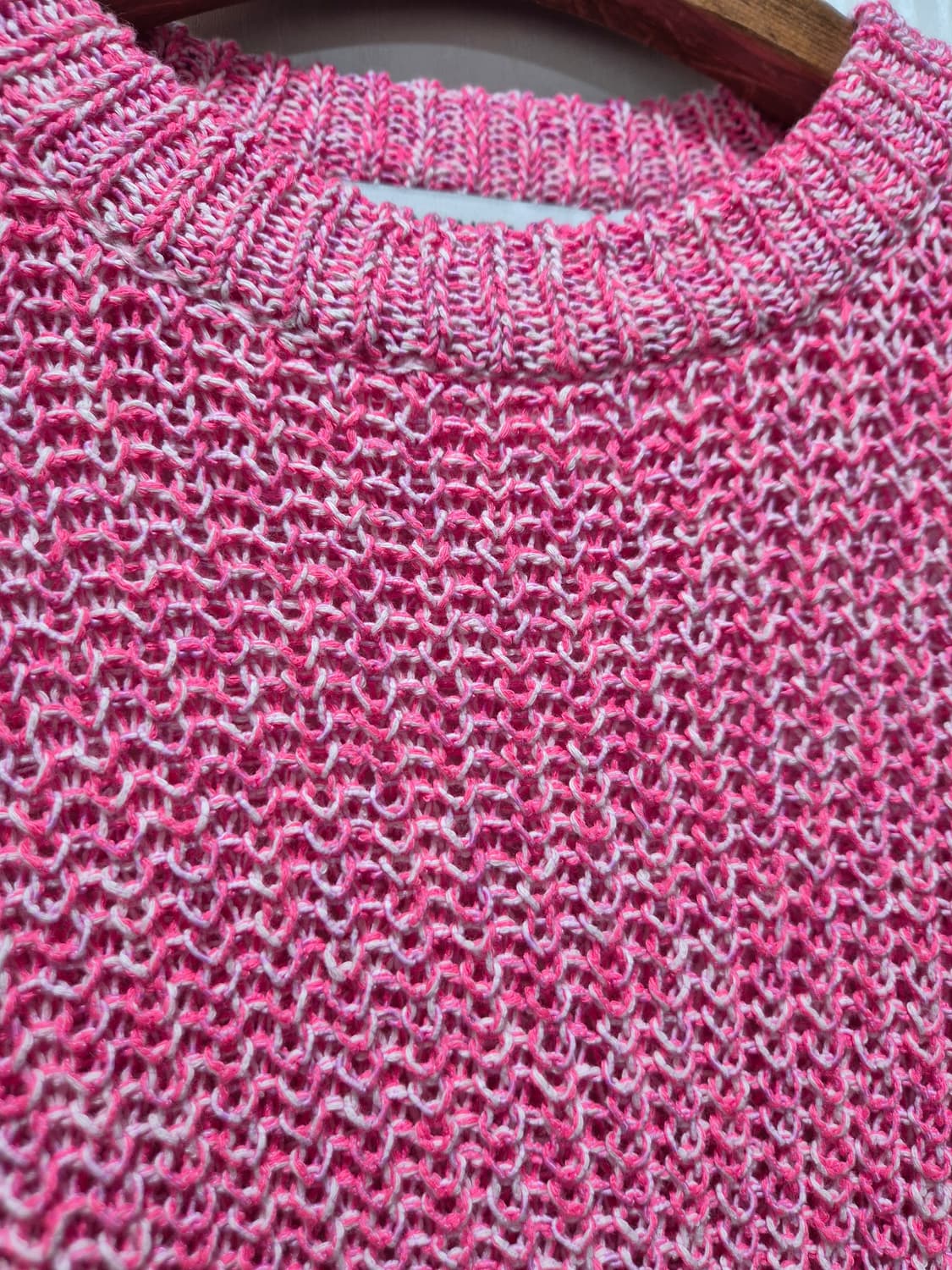 (세일)(새상품)NUAKLE 핑크 여름니트 베스트 상품이미지6