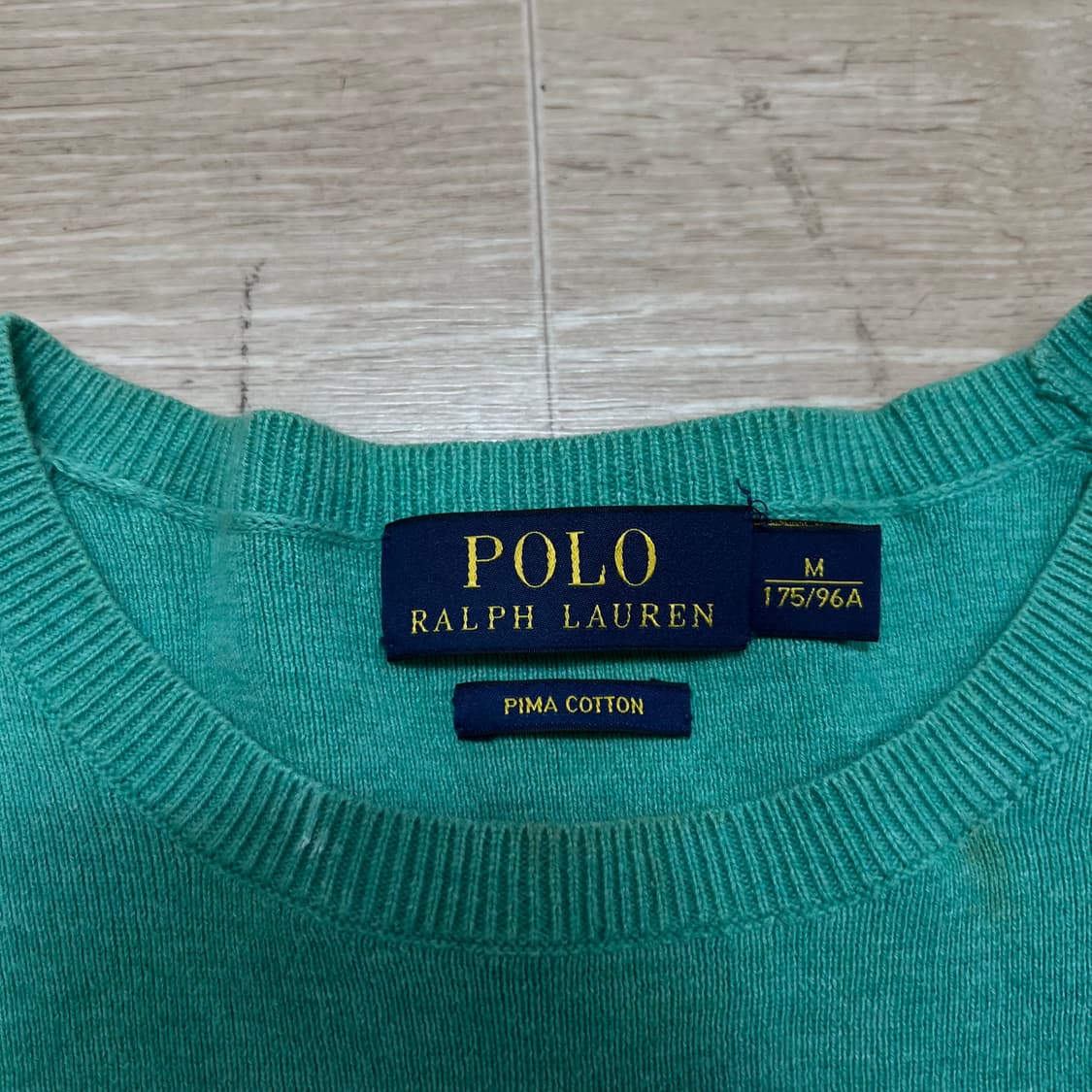 폴로 랄프로렌 피마코튼 크루넥 라운드 니트 [민트] M/95 상품이미지5