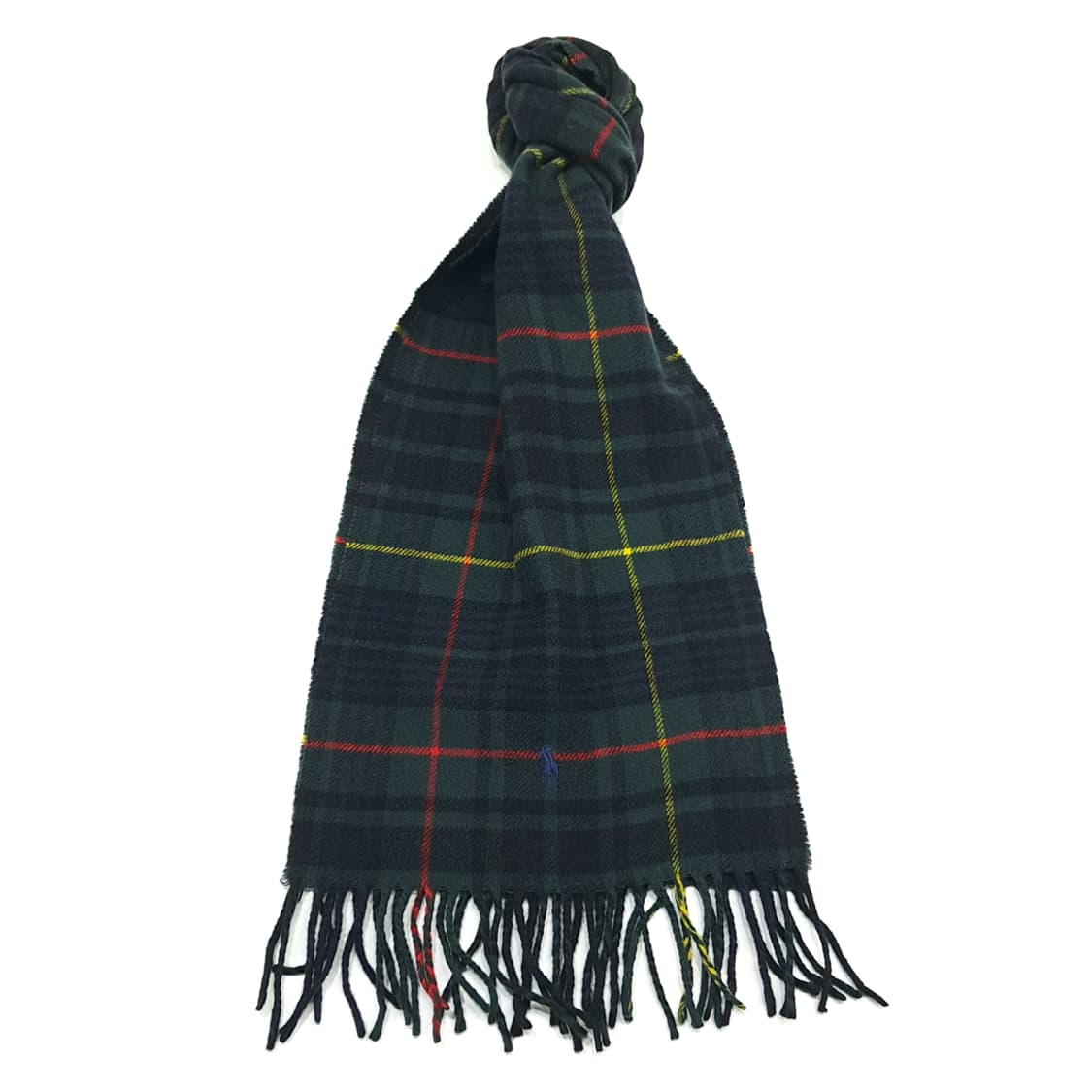 MX307 폴로 랄프로렌 블랙워치 타탄체크 버진울 목도리 머플러 상품이미지1