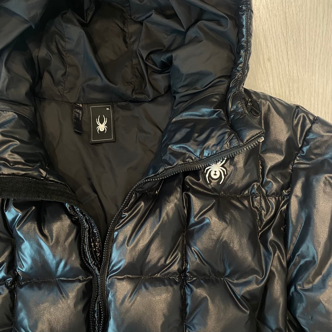 스파이더 퀄팅 패딩 블랙 XL 상품이미지5