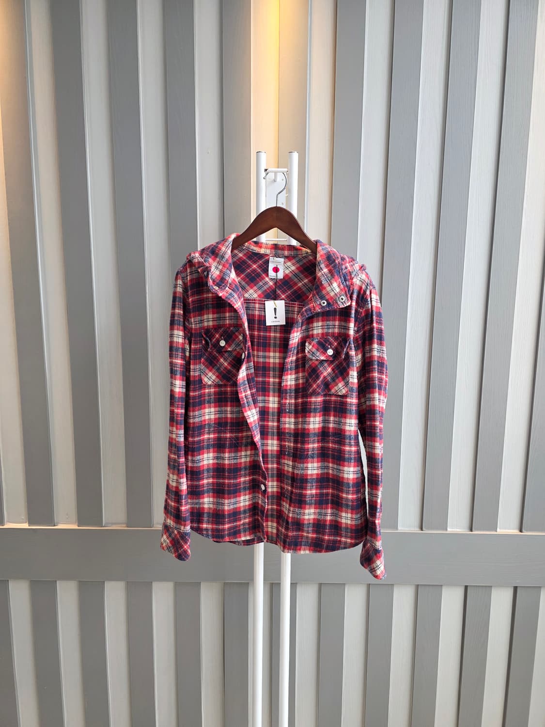 마카 후드체크셔츠  상품이미지1