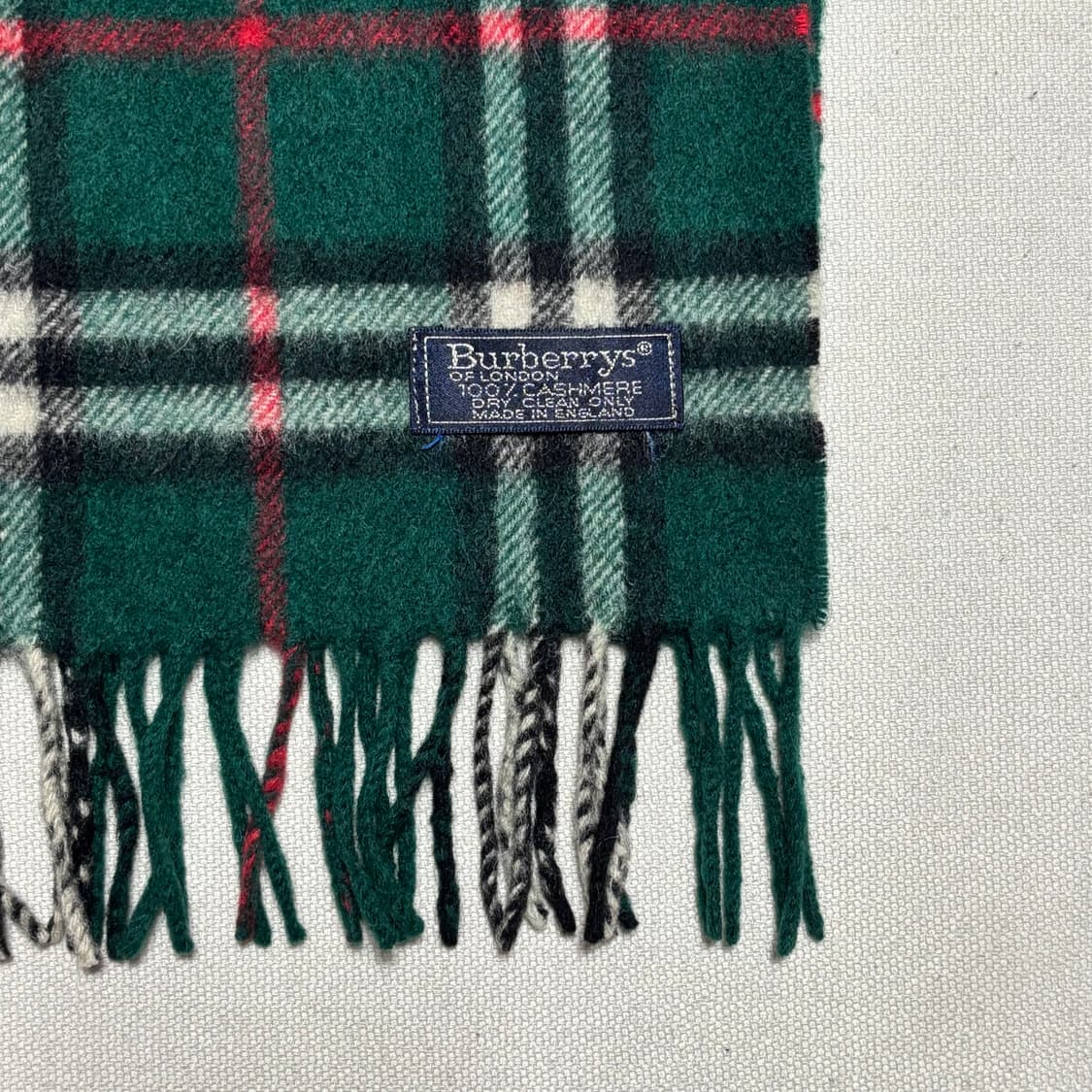 OS 버버리 그린 노바체크 캐시미어 머플러 상품이미지3