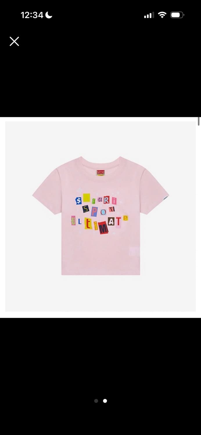 사파리스팟 스티커 티셔츠 1 핑크 상품이미지1