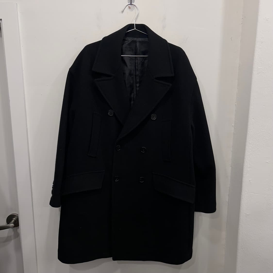 가먼트레이블 캐시미어블랜드 울 더블버튼 롱코트 상품이미지2