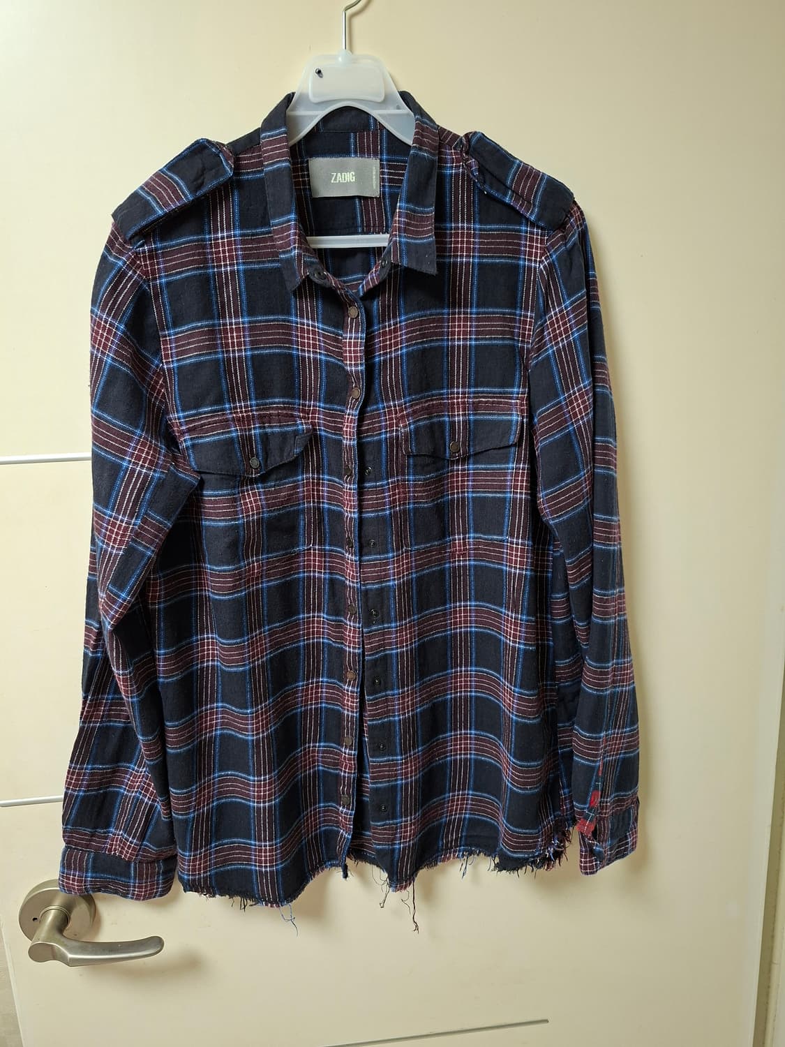 [여성] 자딕앤볼테르 정품 체크 셔츠 L 상품이미지1