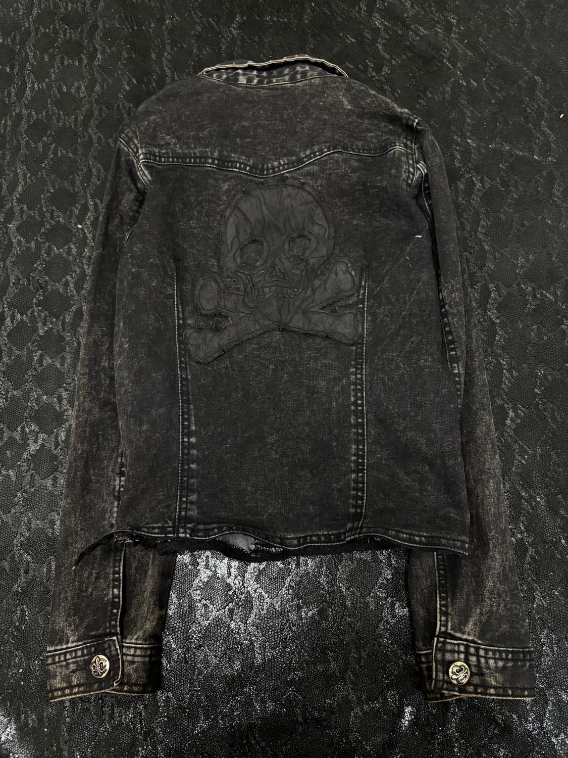 Y2K Punk Style Back Skull&Cross Button D 상품이미지5