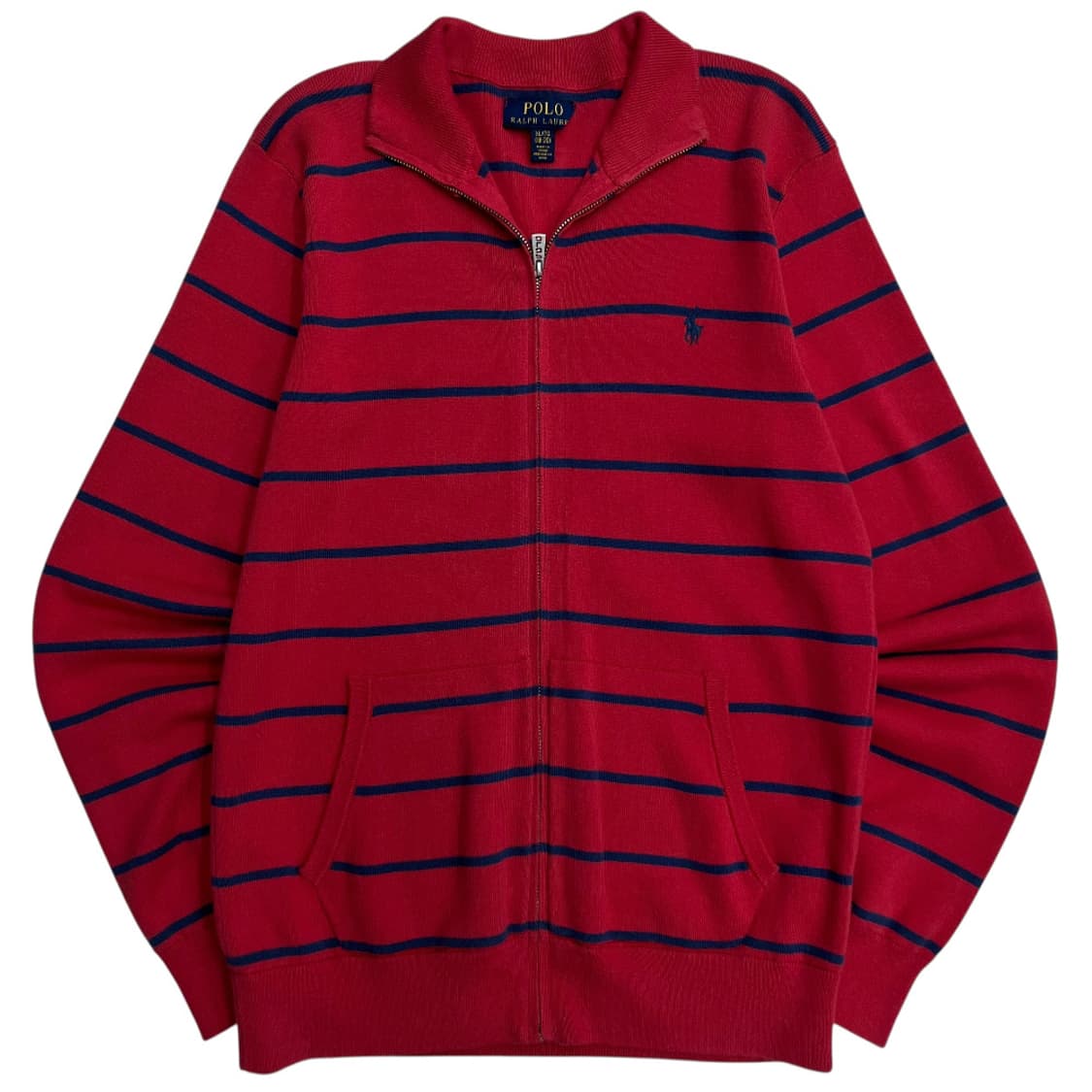 폴로 랄프로렌 네이비 스트라이프 딥핑크 집업 XL 상품이미지2