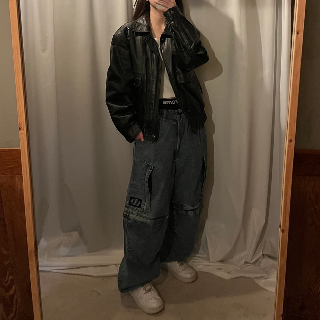 PLANET 드럼다이 가죽 자켓 상품이미지4