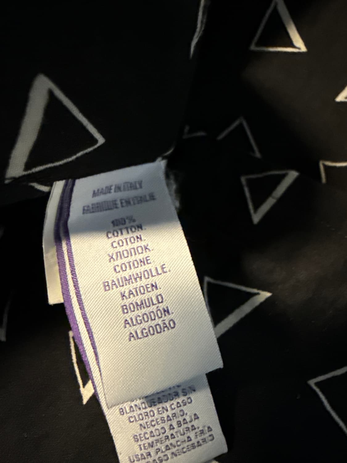 랄프로렌 퍼플라벨 이탈리아 트라이앵글 패턴 셔츠 S 상품이미지5