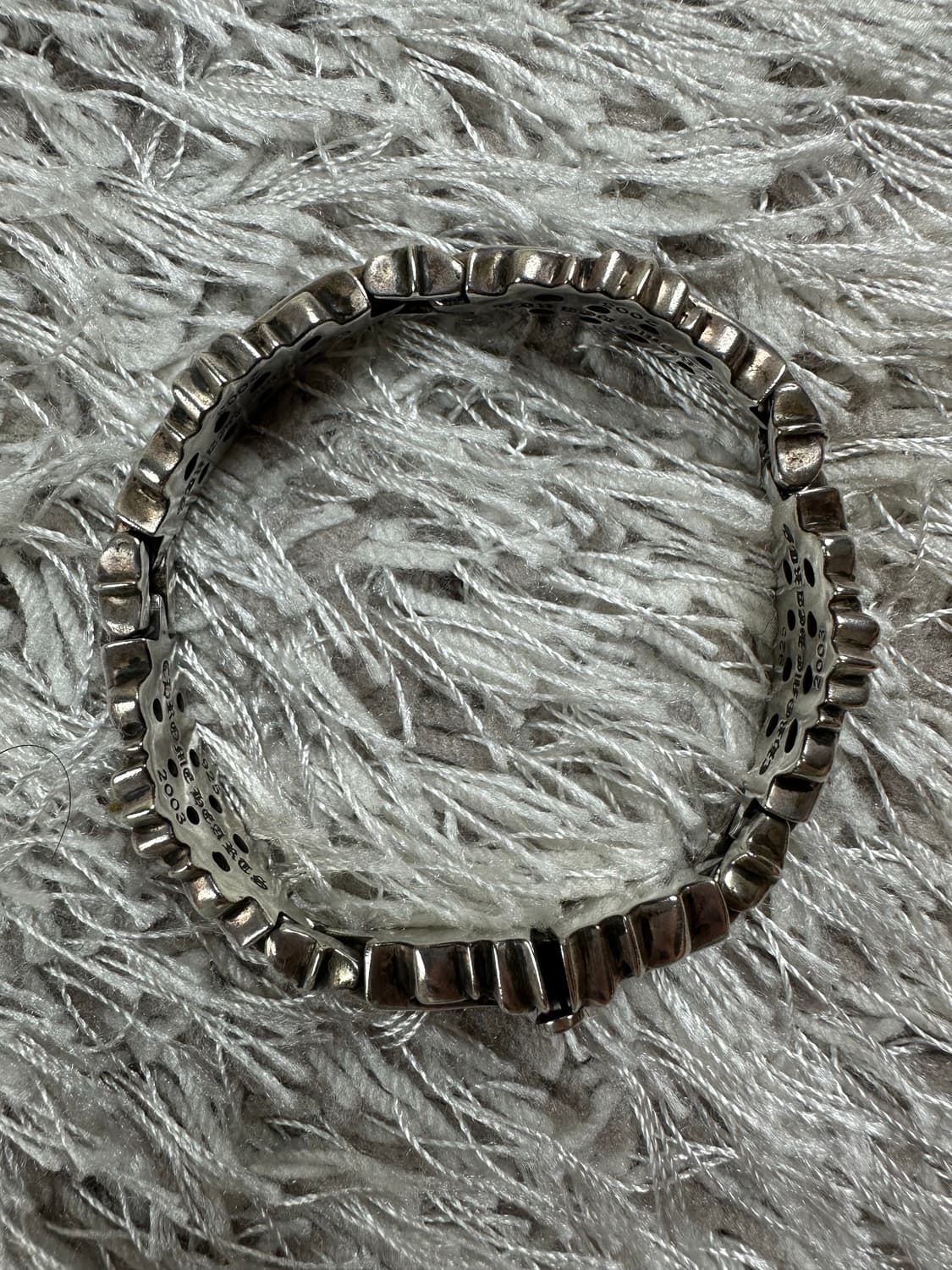 [4 Link] 백화점판 정품 크롬하츠 플로랄 크로스 링크 팔찌 상품이미지8