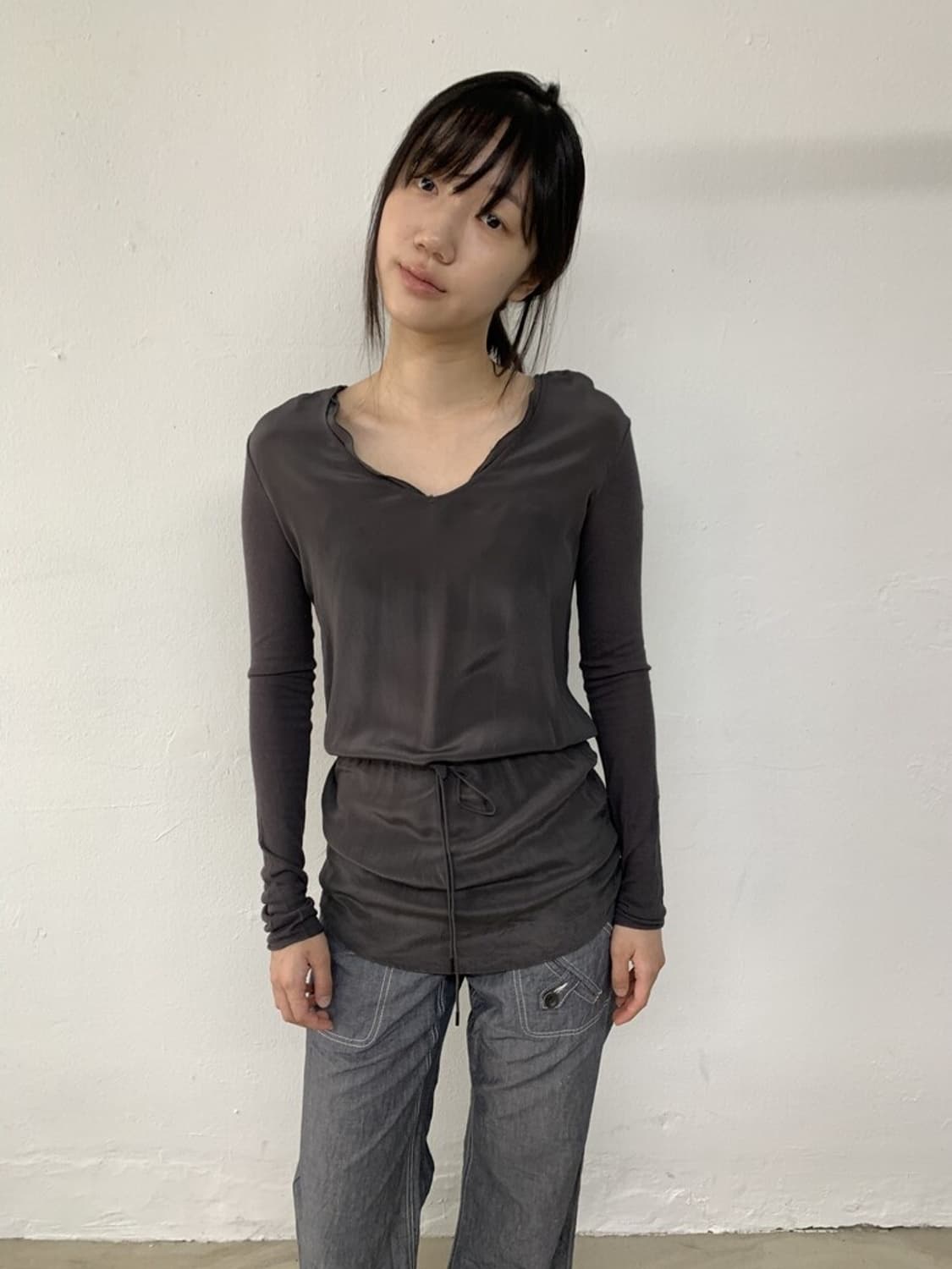 Satin long sleeve 상품이미지3