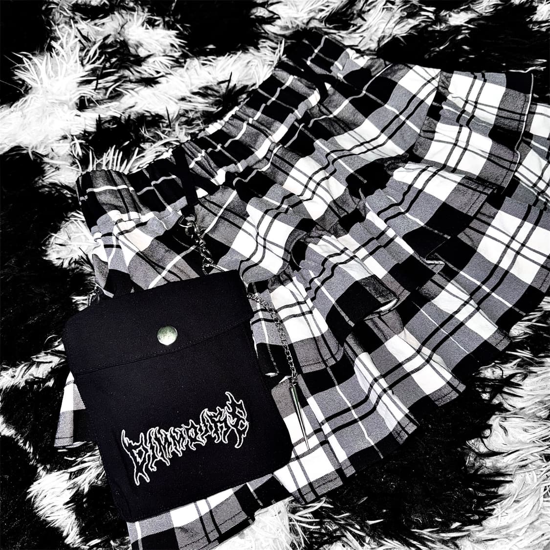 DIMMOIRE 체크 프릴 스커트 치마 상품이미지2