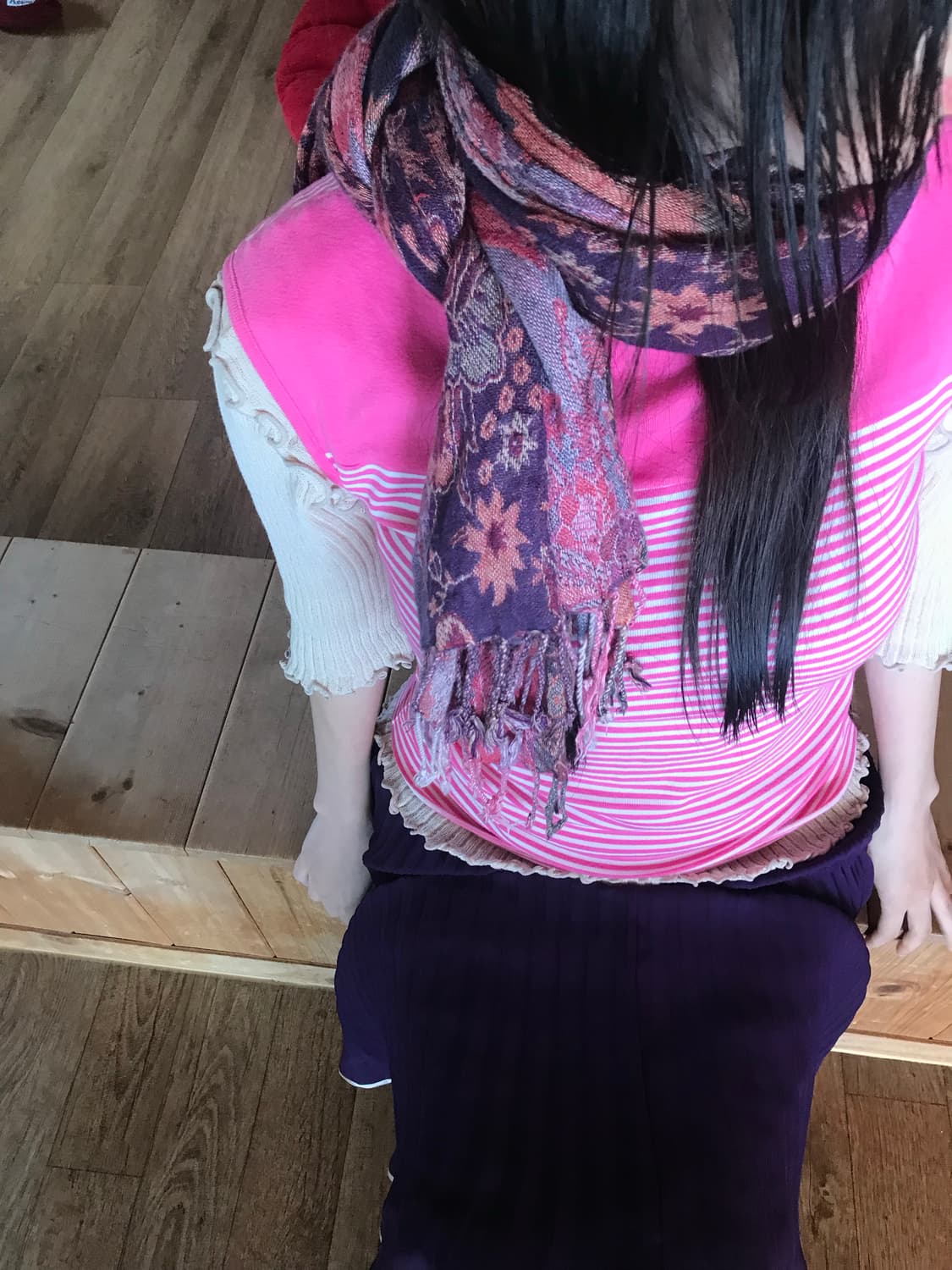 vintage pink scarf 상품이미지1