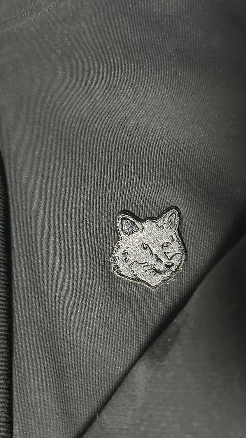 메종 키츠네 볼드 폭스 헤드 패치 오버사이즈 후드 블랙 상품이미지5