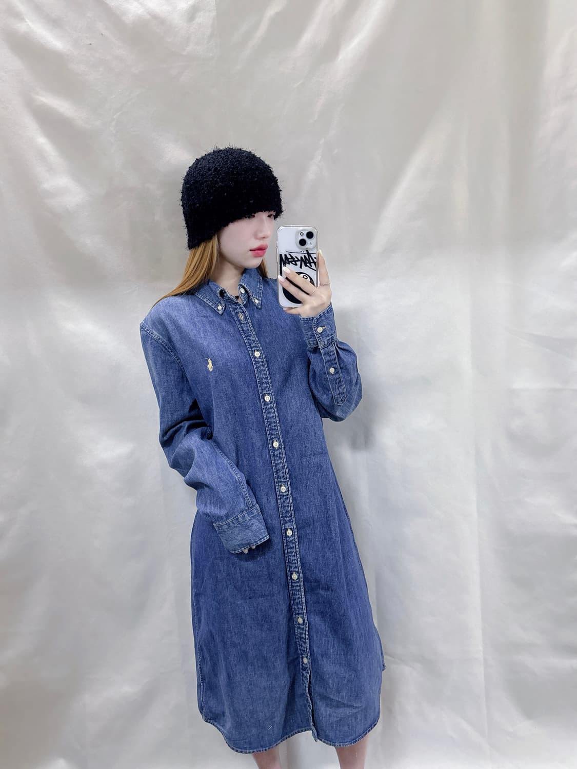 폴로 랄프로렌 포니 데님 원피스 셔츠  상품이미지1