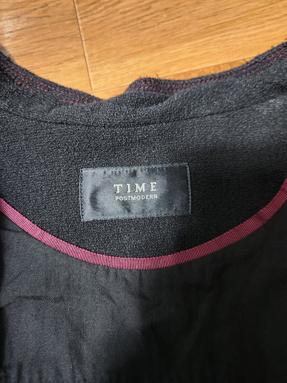 타임블랙 차이나넥 롱 코트(모+면혼방) 상품이미지8