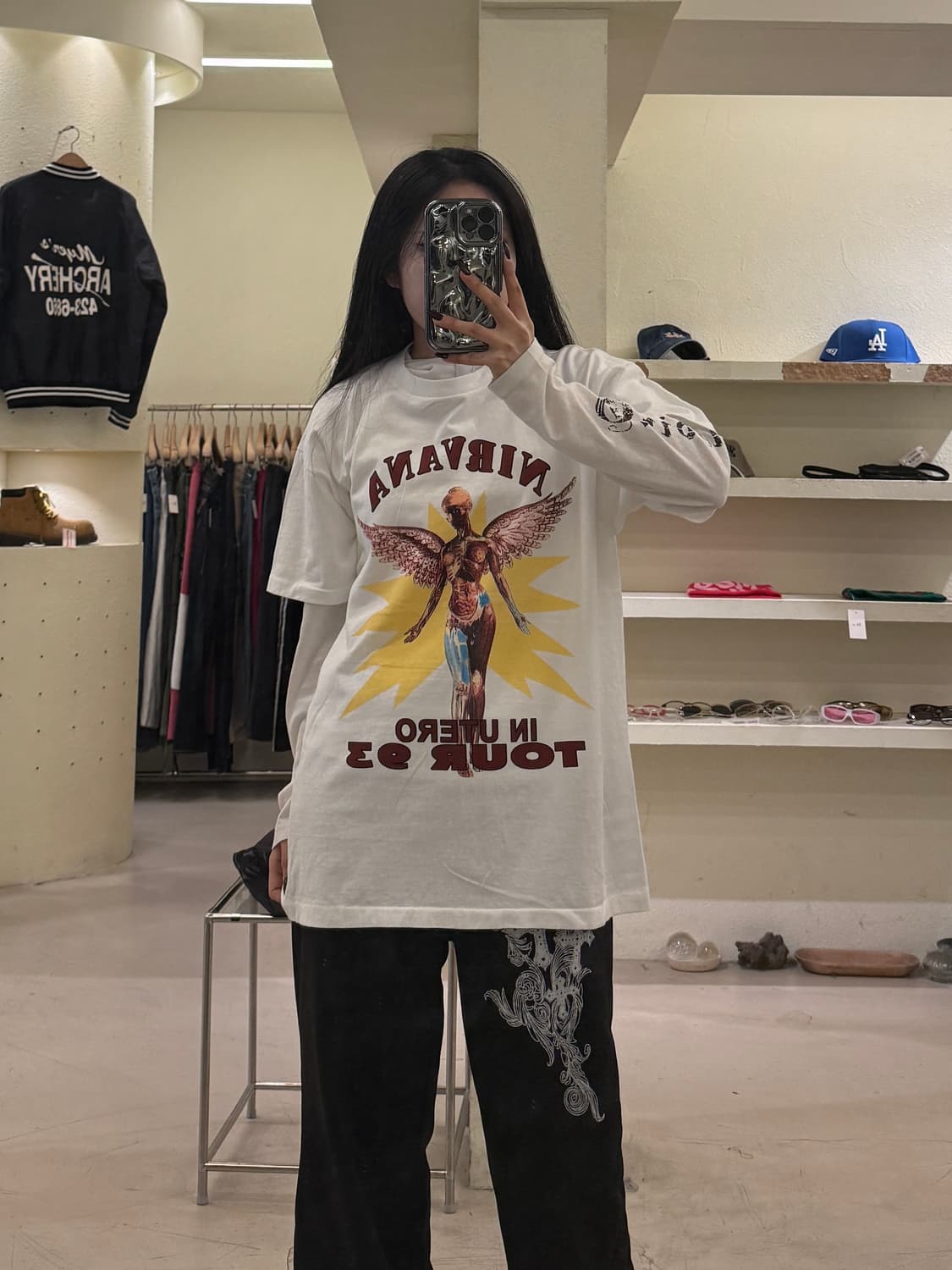 빈티지 너바나 밴드 1993 월드투어 반팔 티셔츠 U1235 상품이미지1