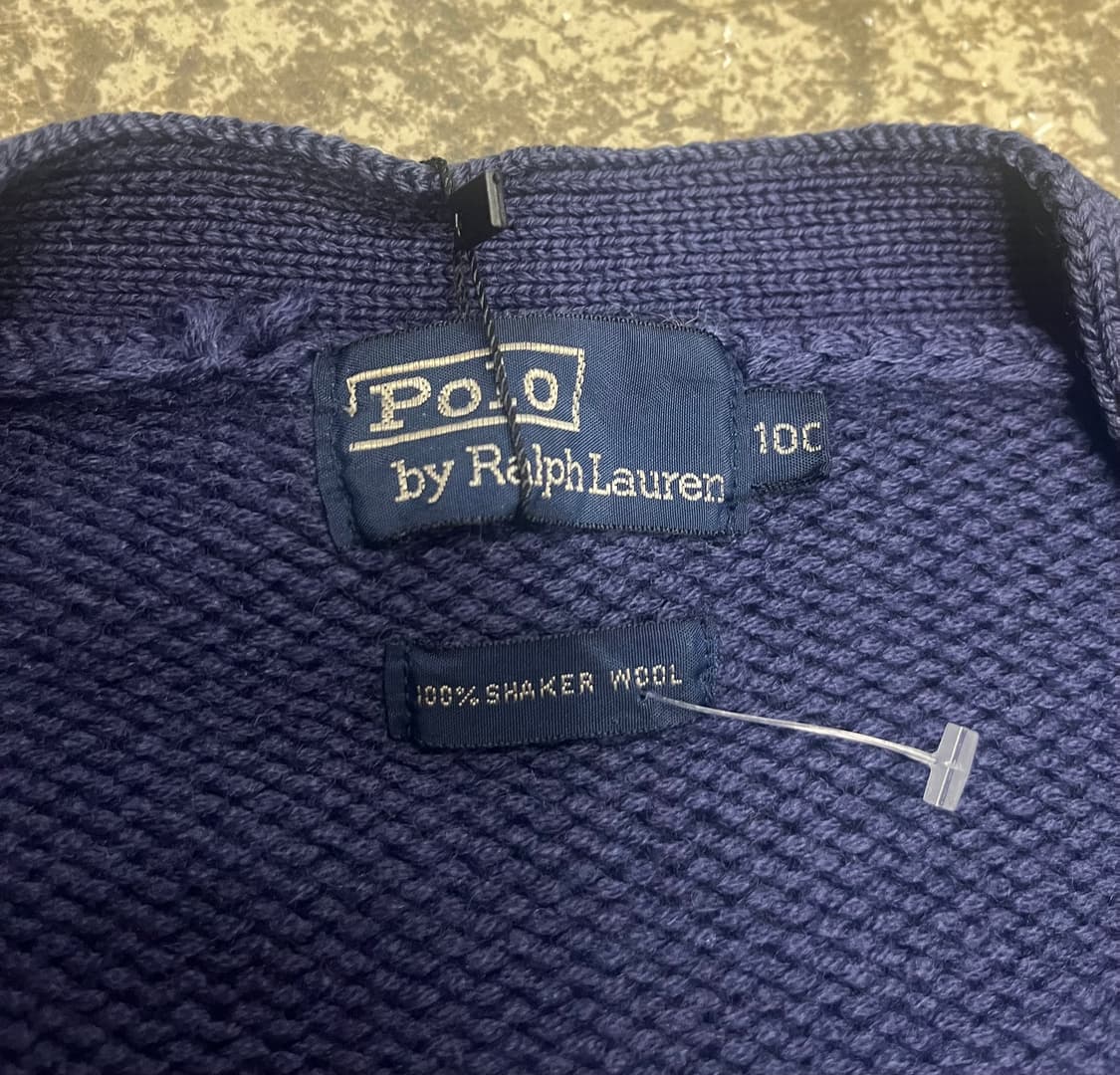 90s 폴로 랄프로렌 방패로고 네이비 니트 가디건 상품이미지8