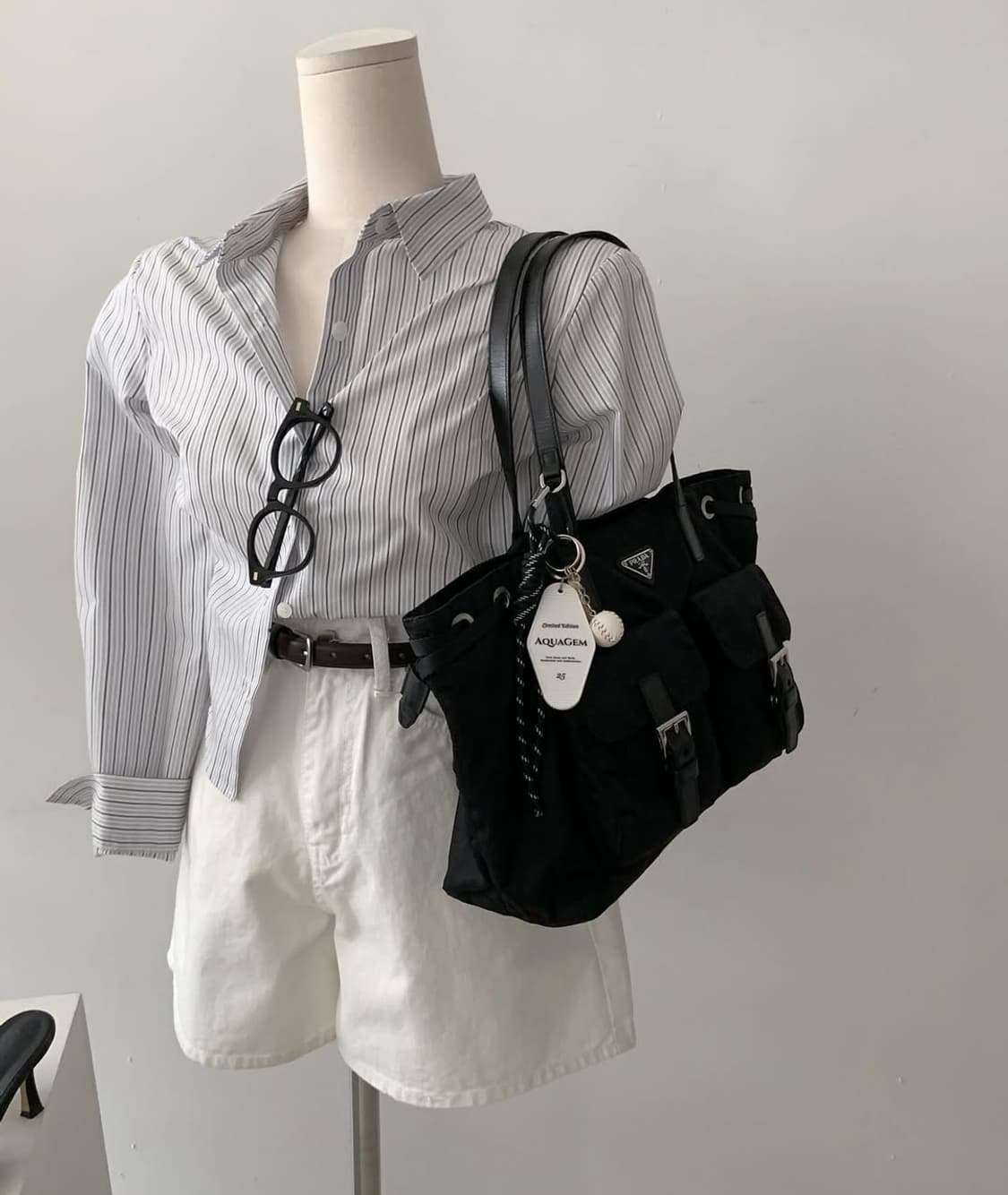 [정품 PRADA] 프라다 투포켓 나일론 숄더백 쇼퍼백 상품이미지9