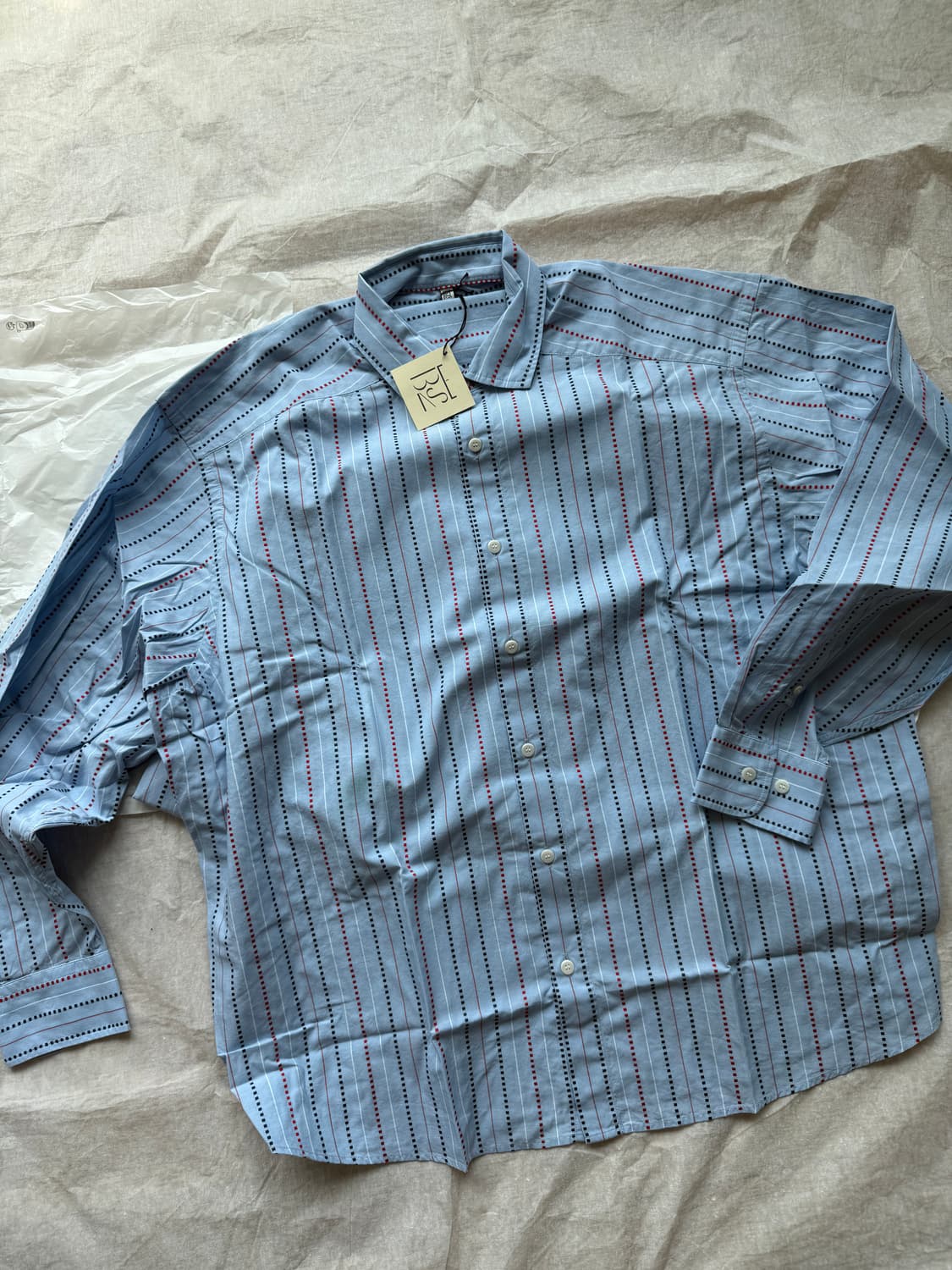 [S] 베이스레인지 claude shirt / matrix stripe 상품이미지1