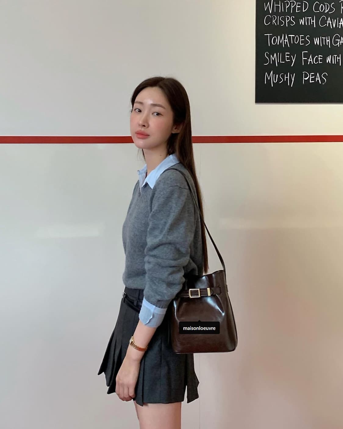 새상품) 루에브르 삭드생뛰 스몰 브라운 핫초콜릿 상품이미지4